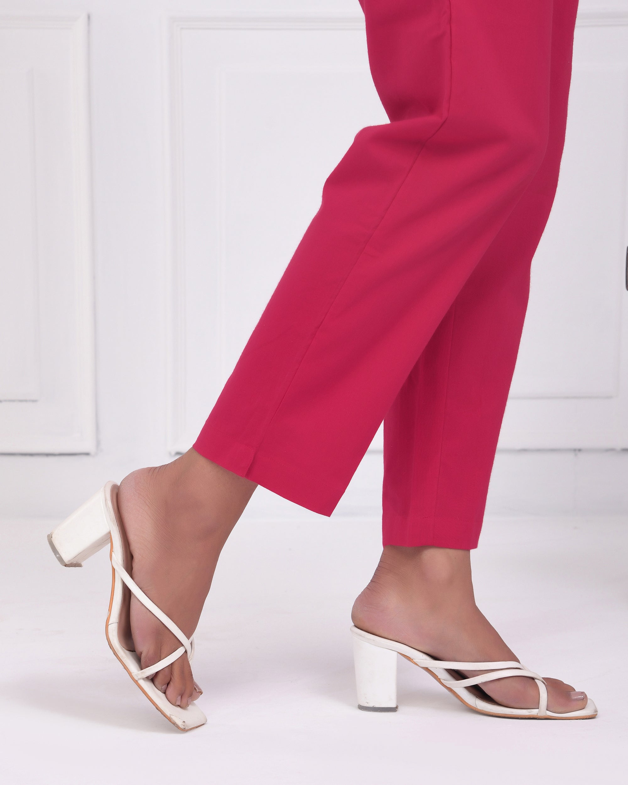 Fushia Pink Cotton Pants