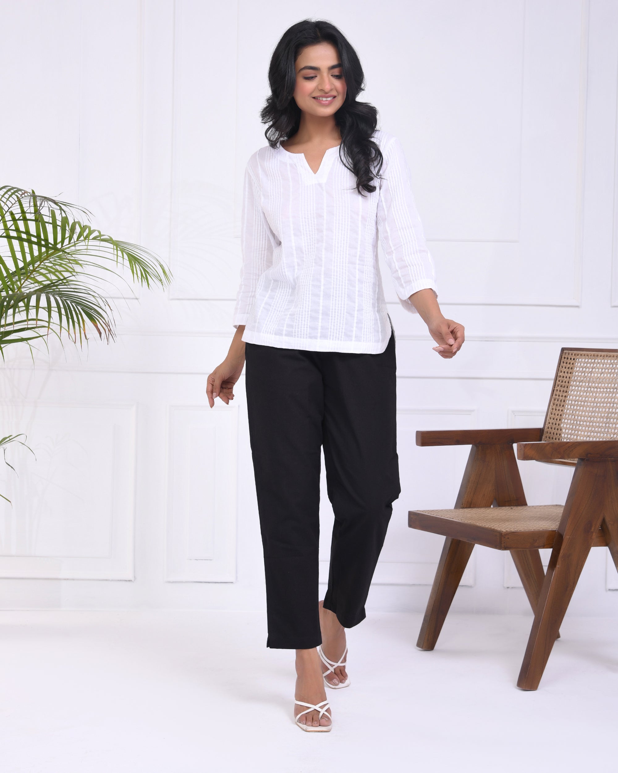 Kohl Black Cotton Pants