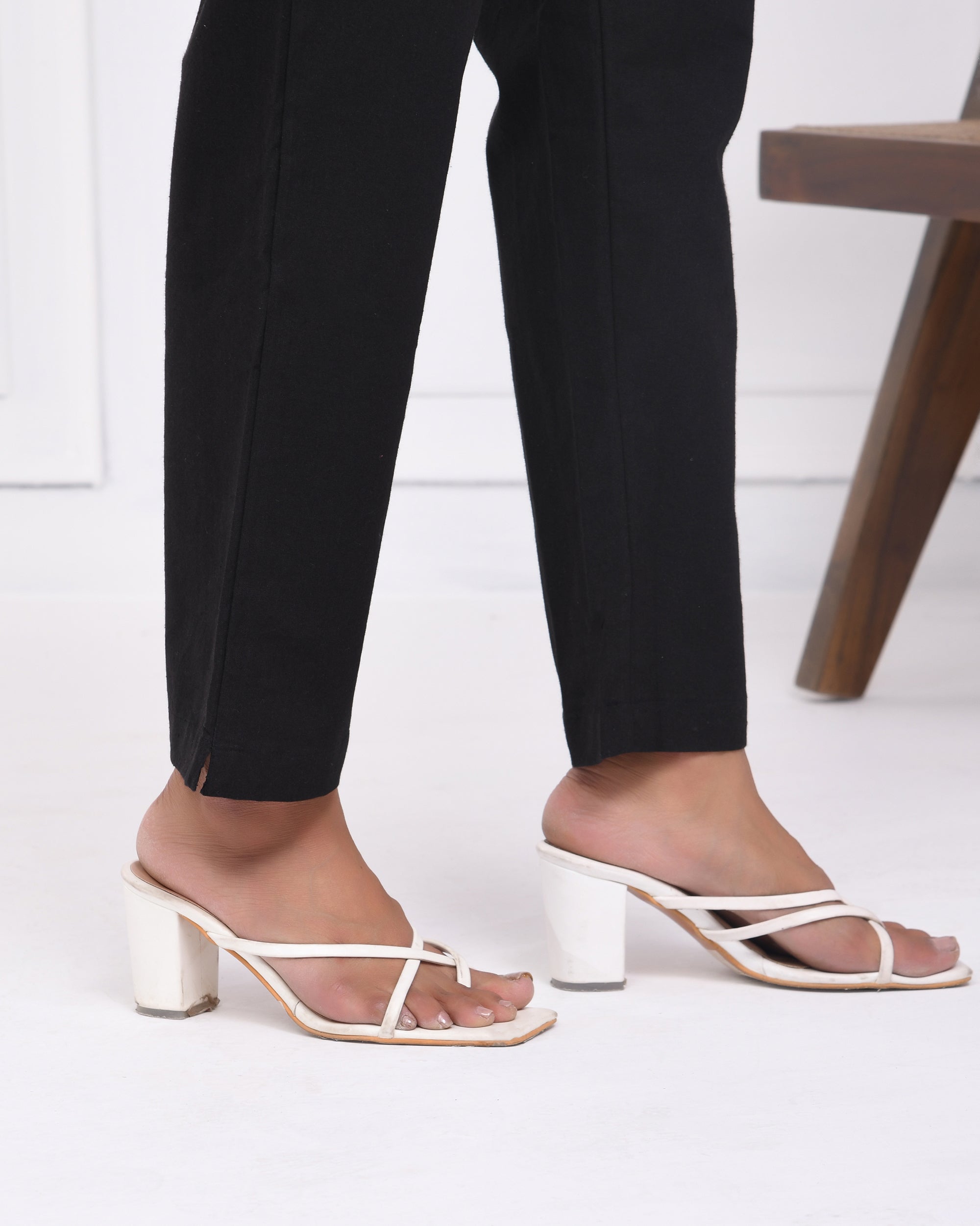 Kohl Black Cotton Pants