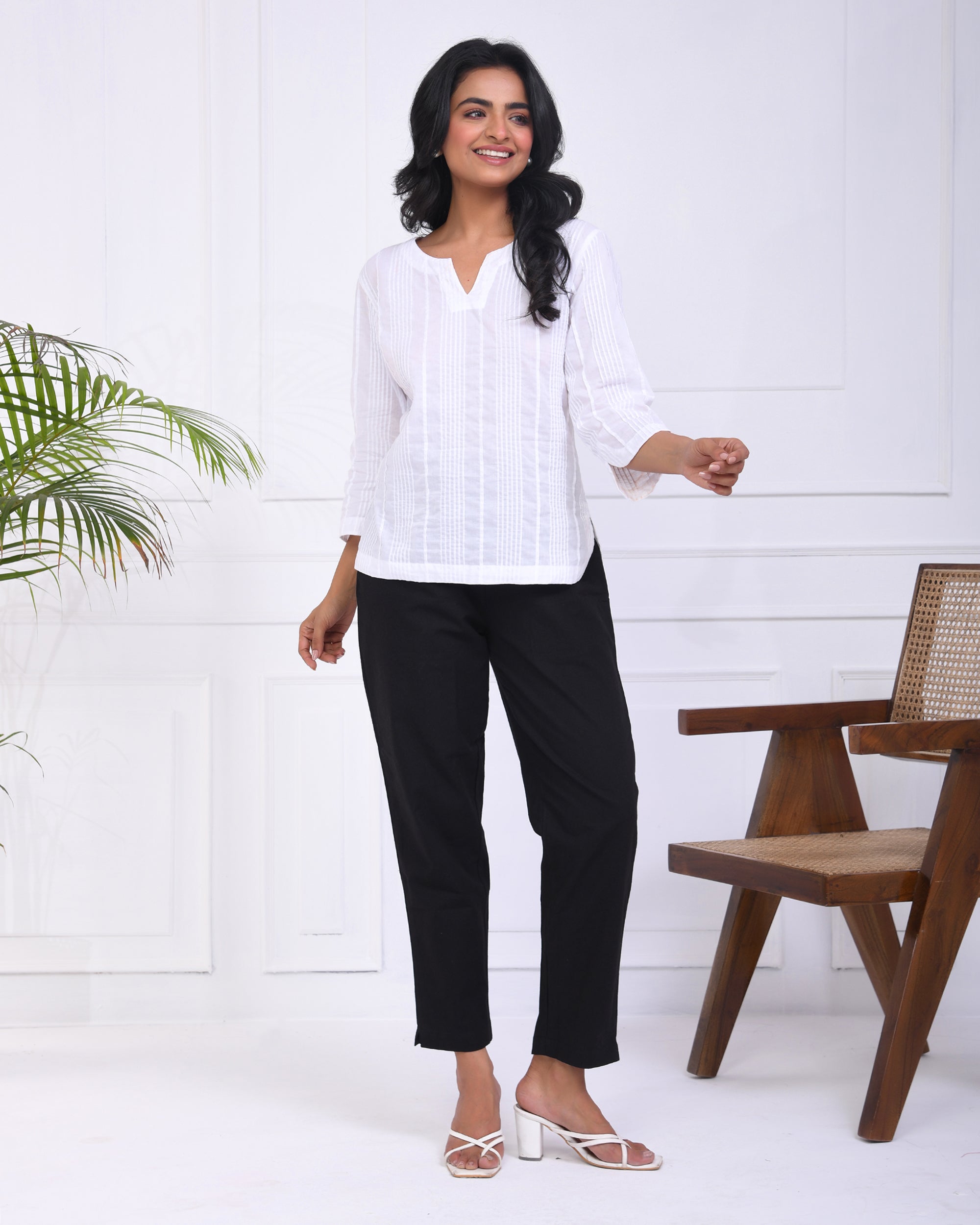 Kohl Black Cotton Pants