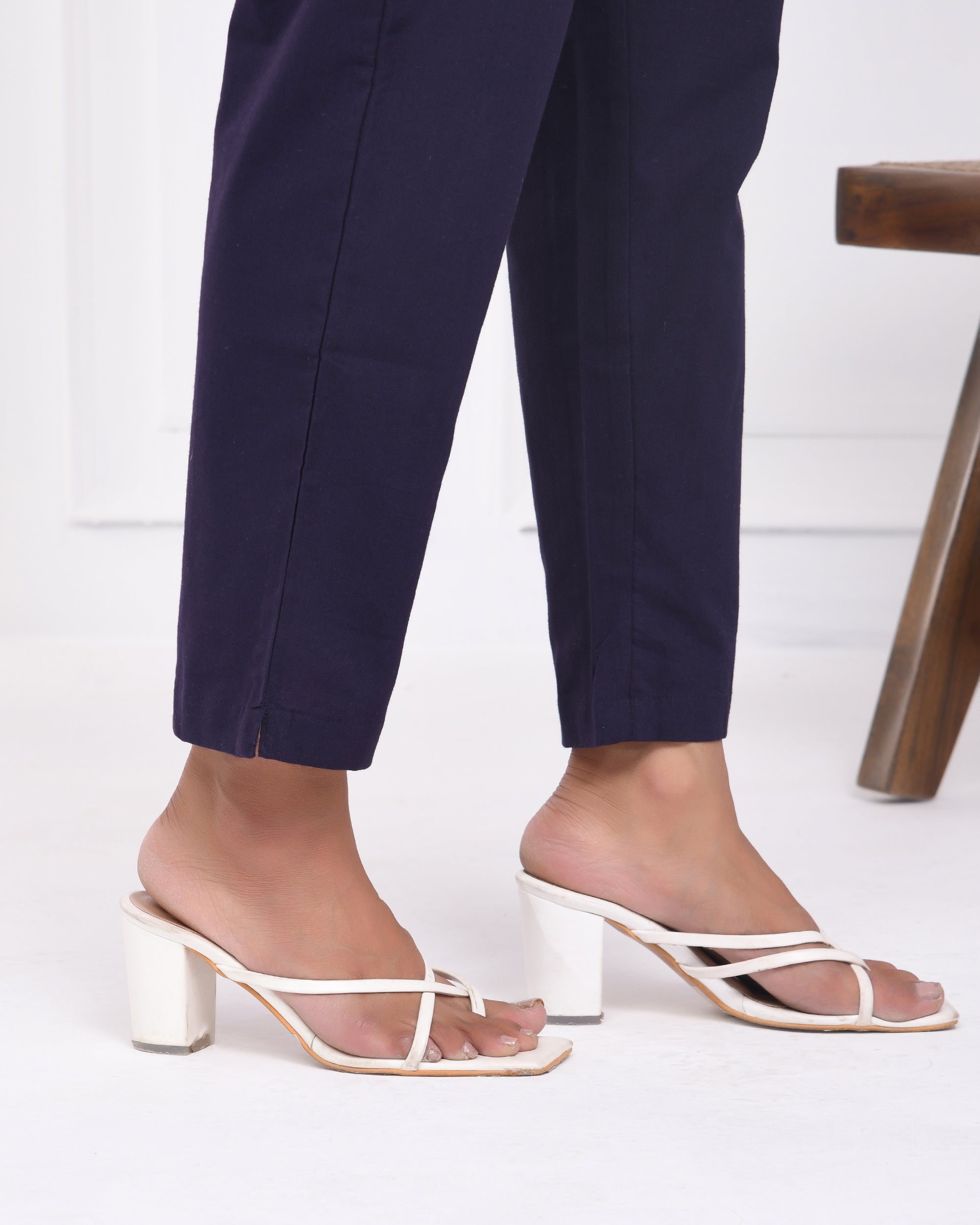 Navy Blue Cotton Pants