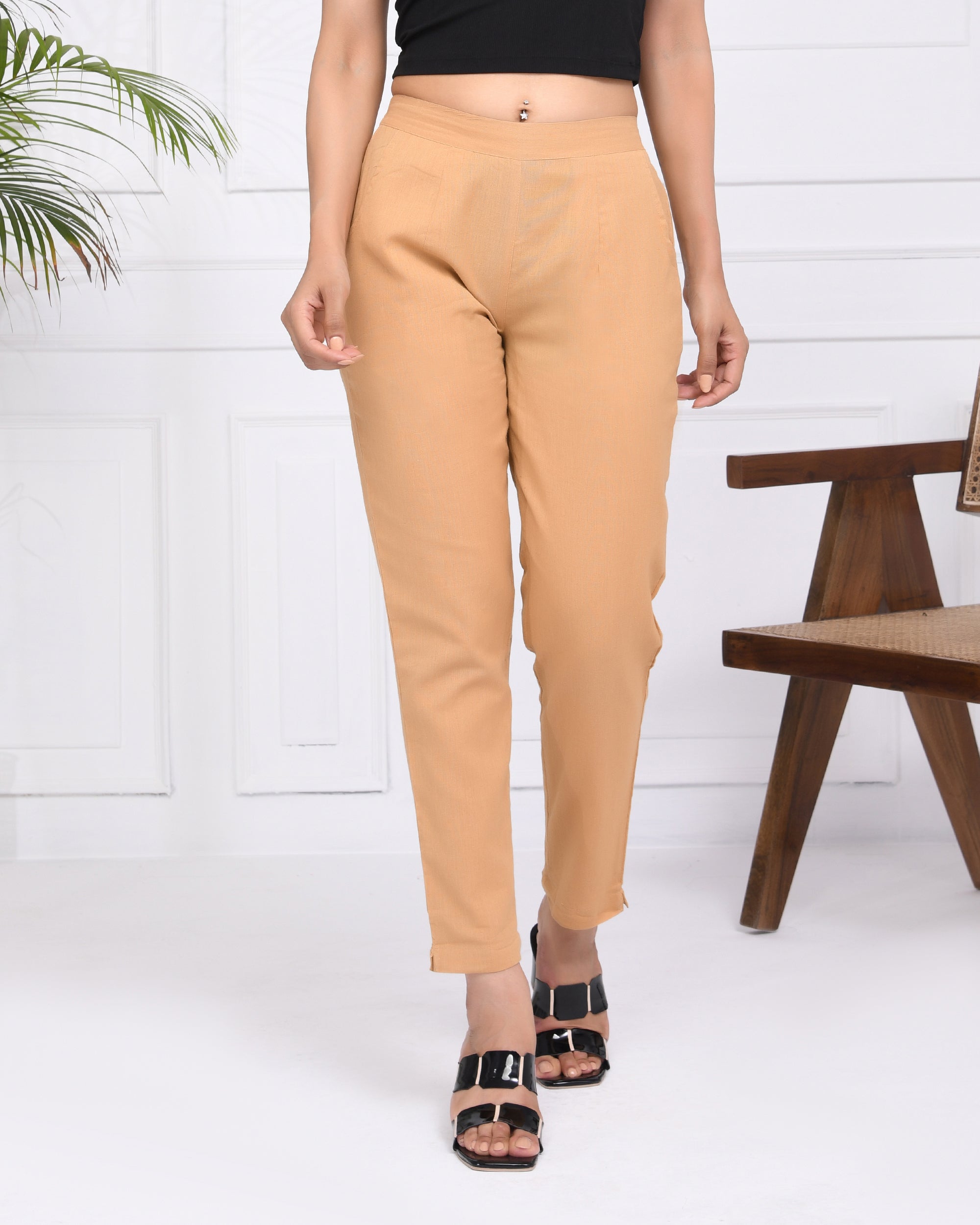 Light Brown Airy Linen Pants