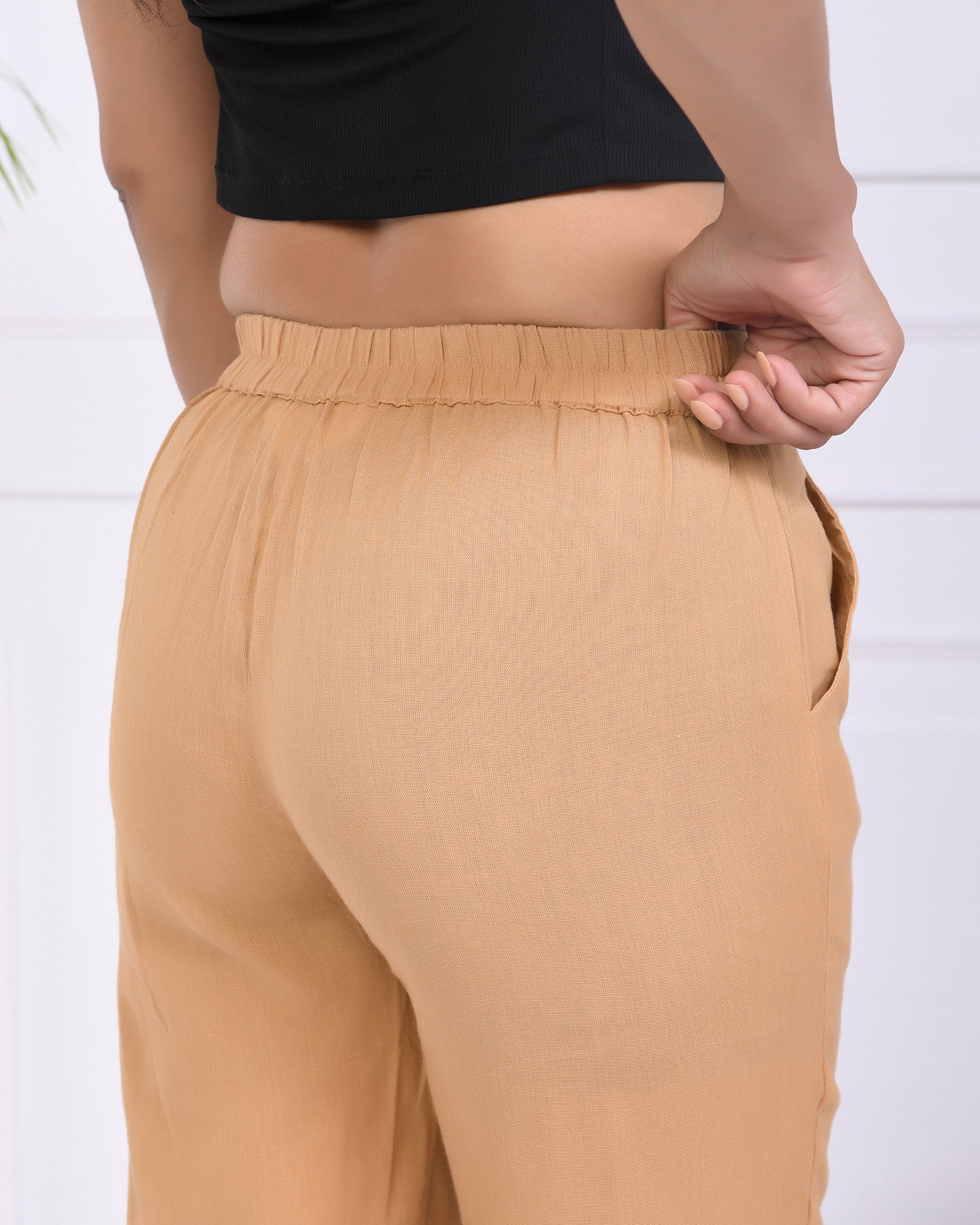 Light Brown Airy Linen Pants