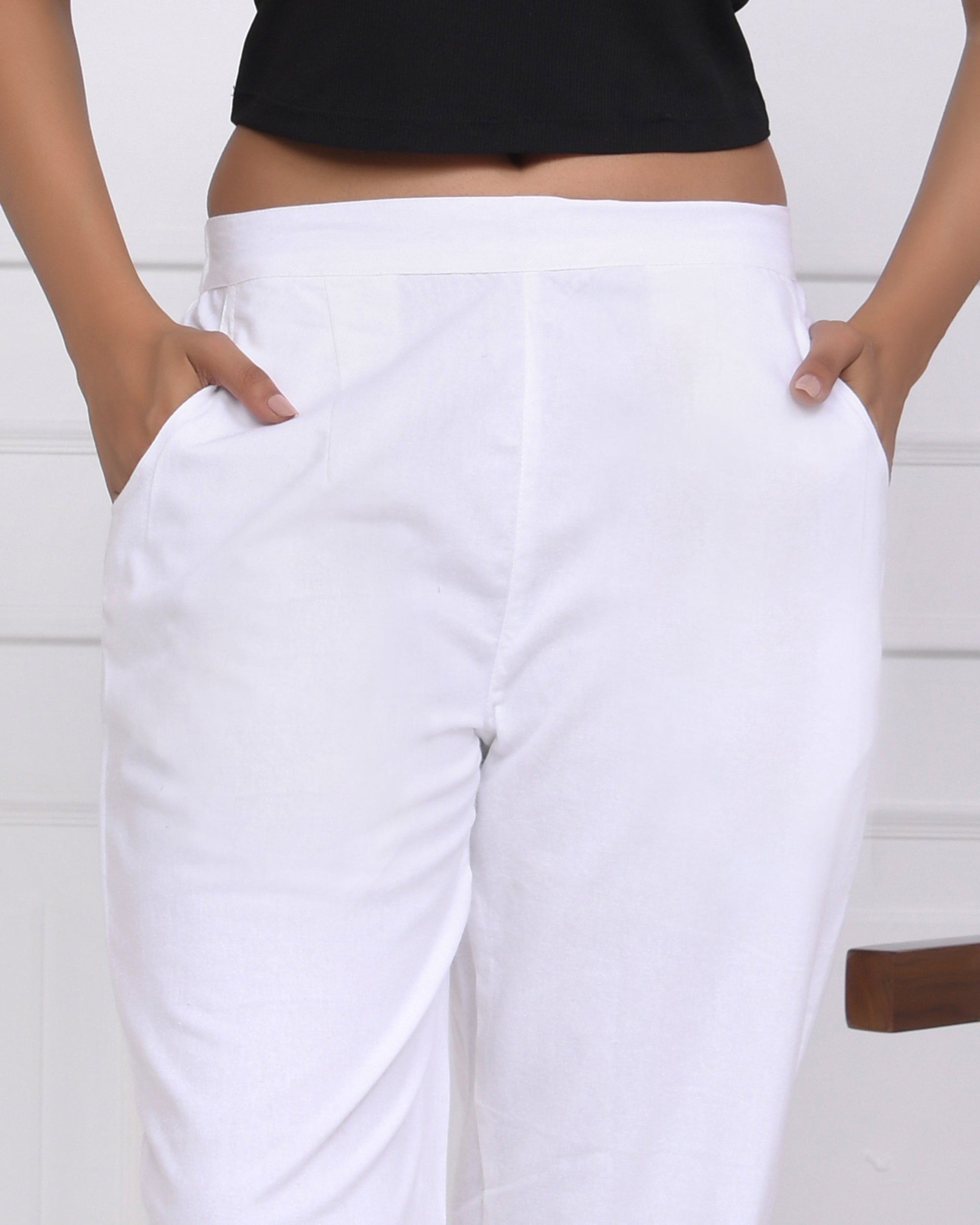 Snow White Cotton Pants