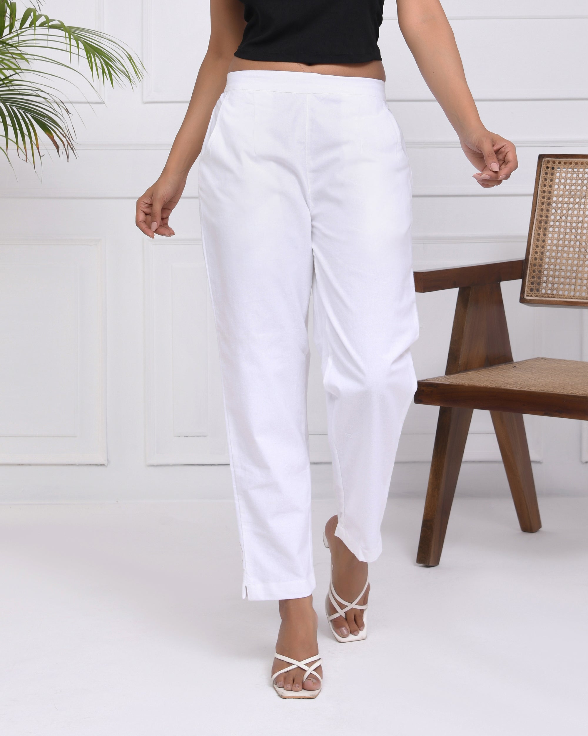 Snow White Cotton Pants