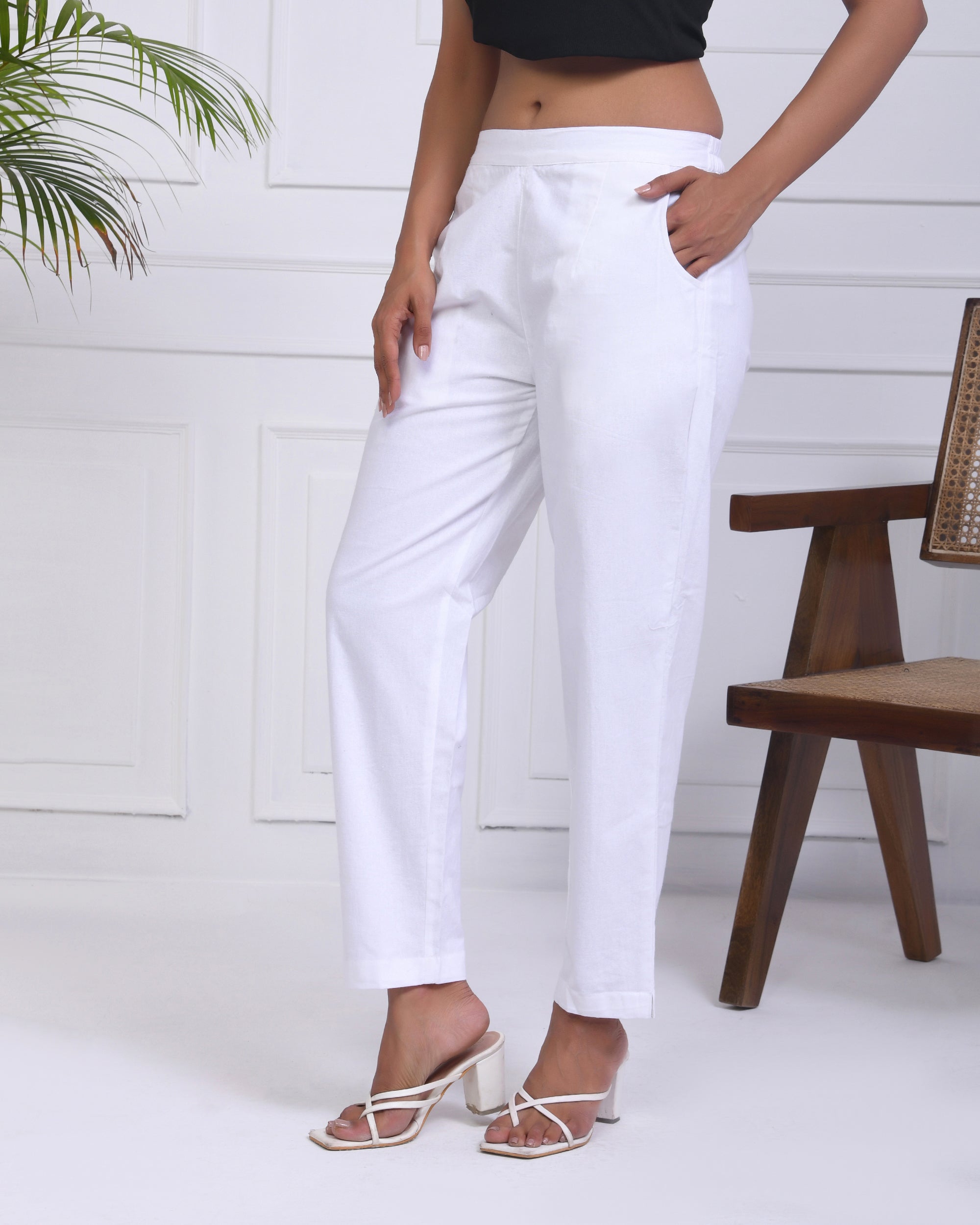 Snow White Cotton Pants