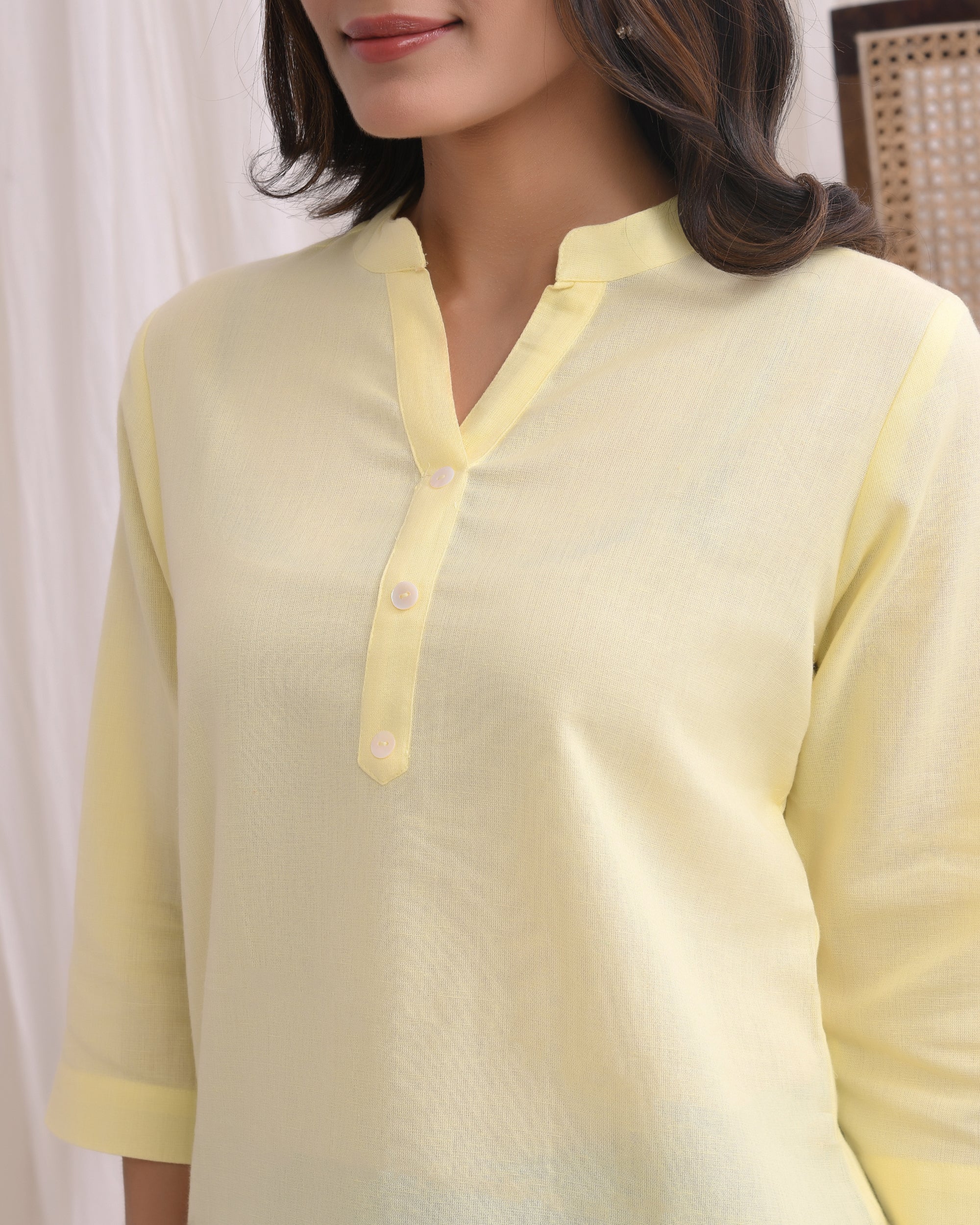 Lemonade Airy Linen Short Kurta