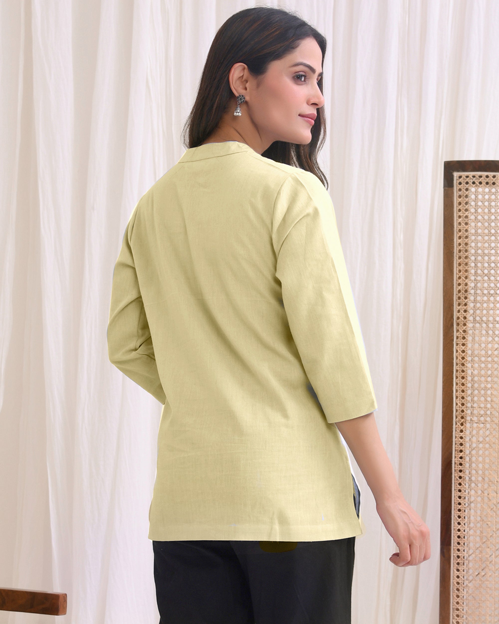 Lemonade Airy Linen Short Kurta