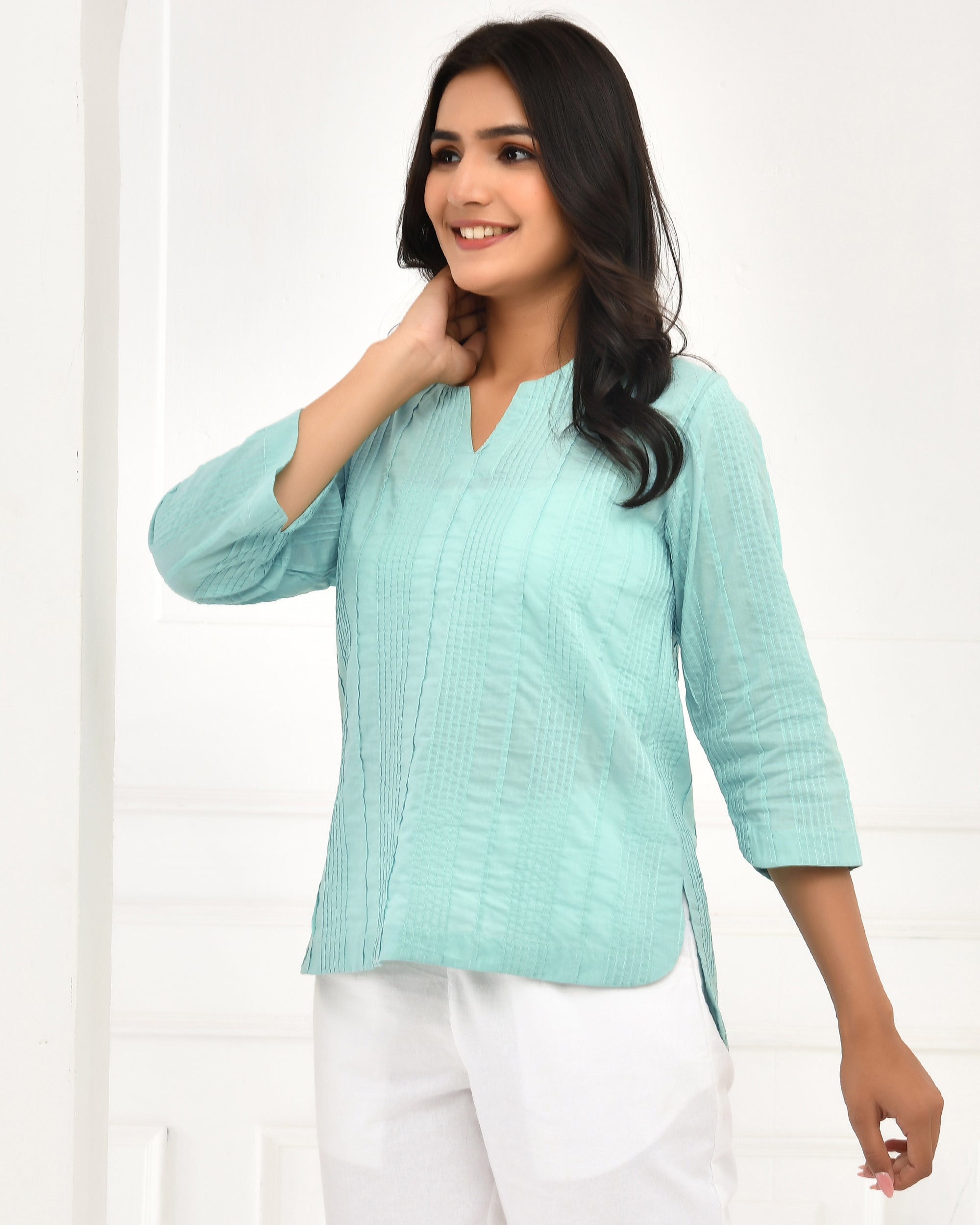Aqua Everyday Cotton Top