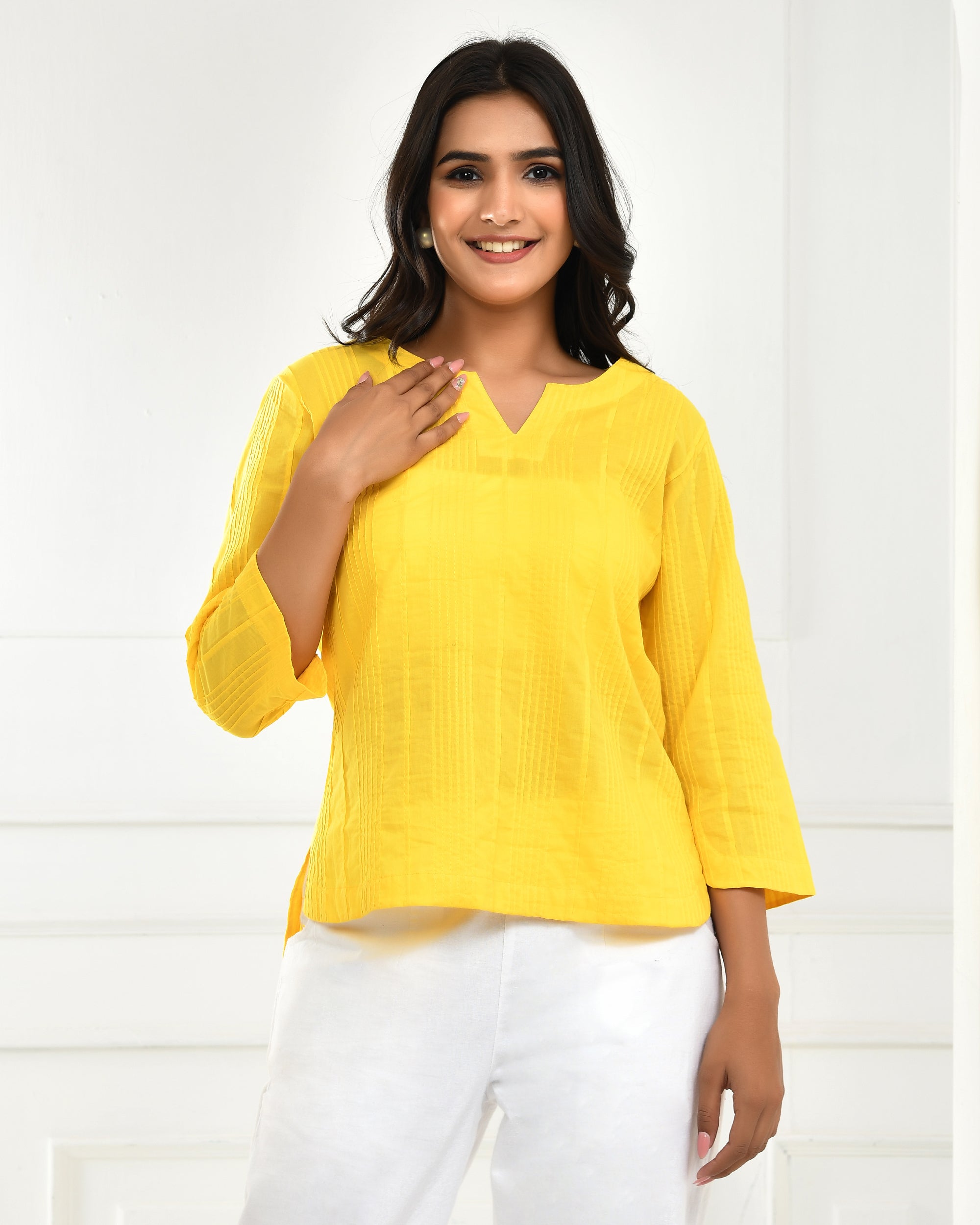 Yellow Everyday Cotton Top