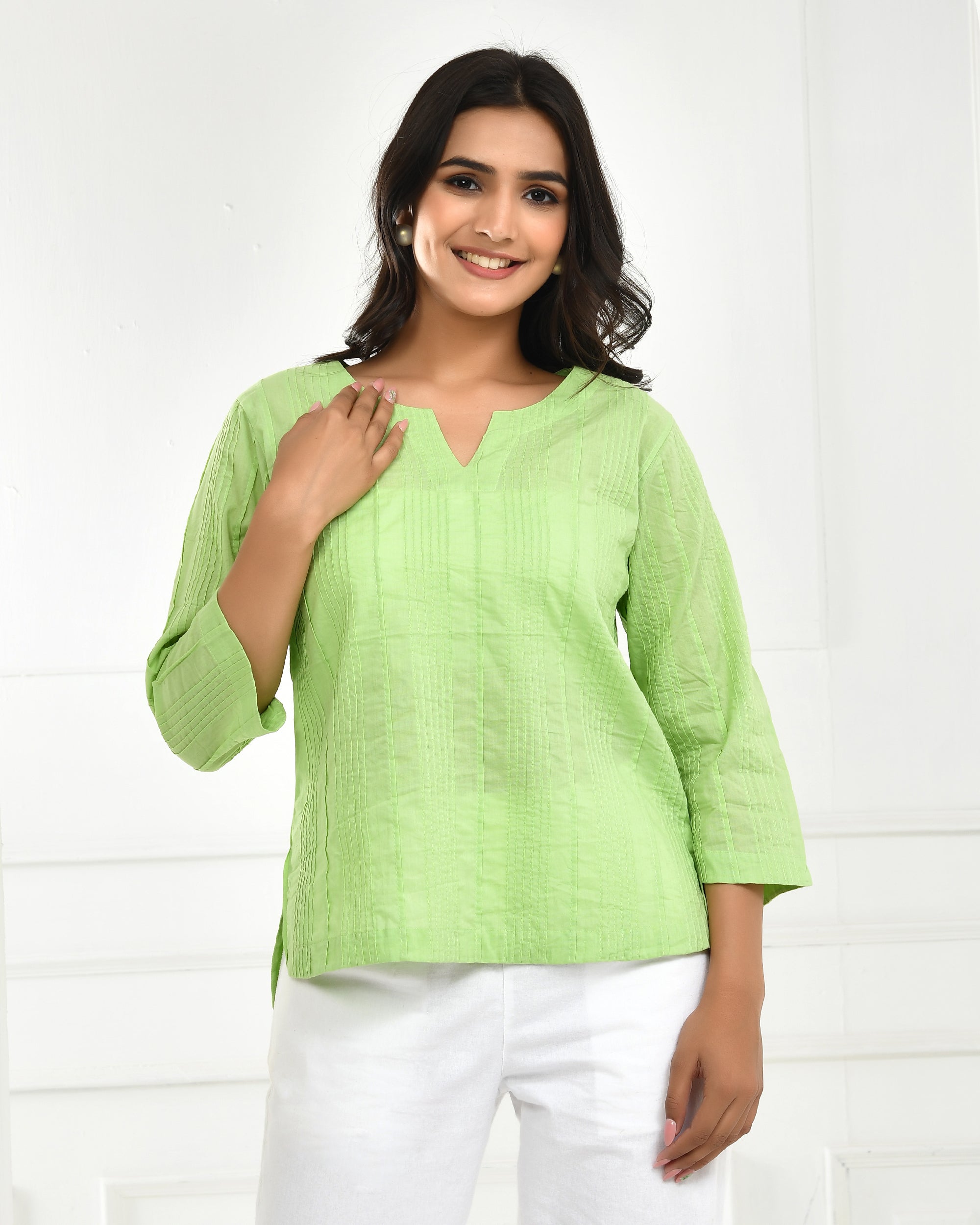 Lettuce Green Everyday Cotton Top