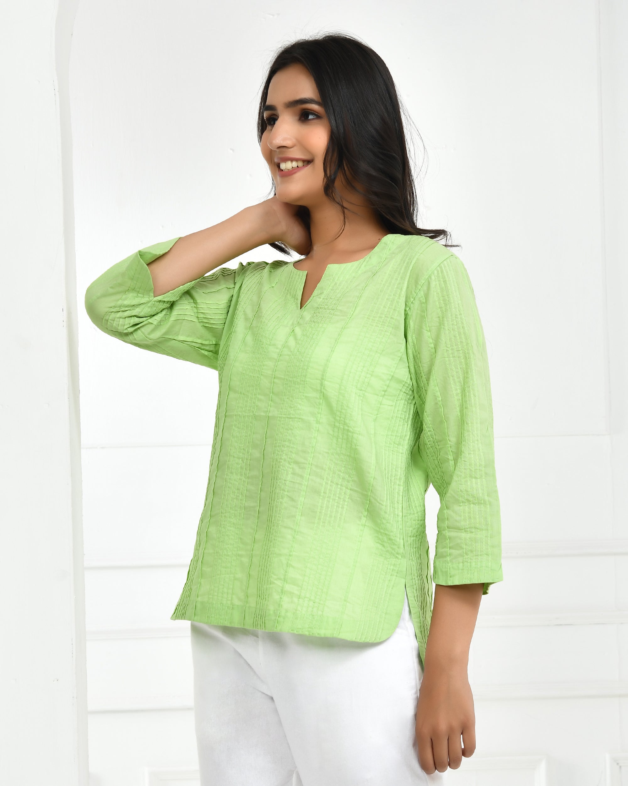 Lettuce Green Everyday Cotton Top