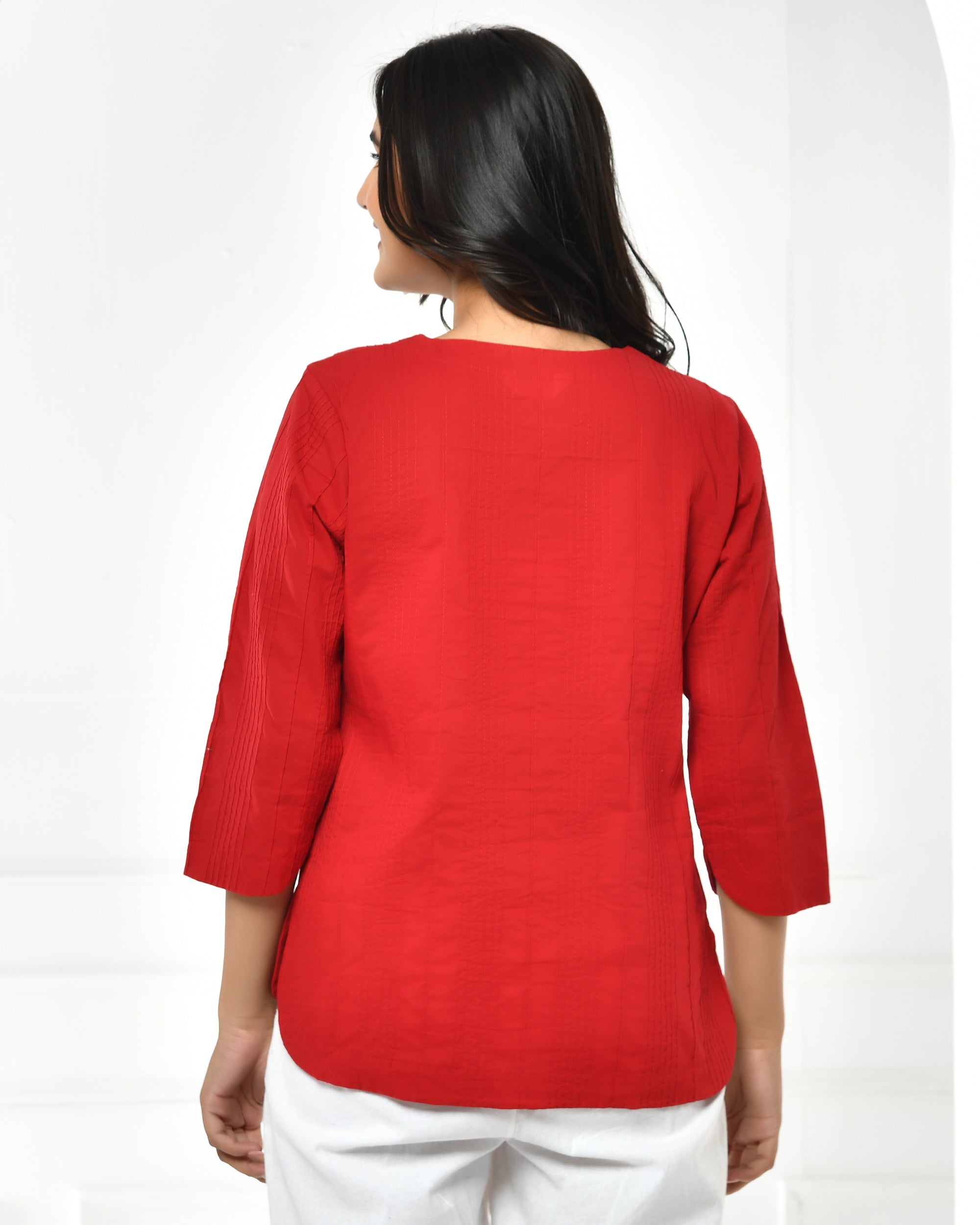 Cherry Red Everyday Cotton Top