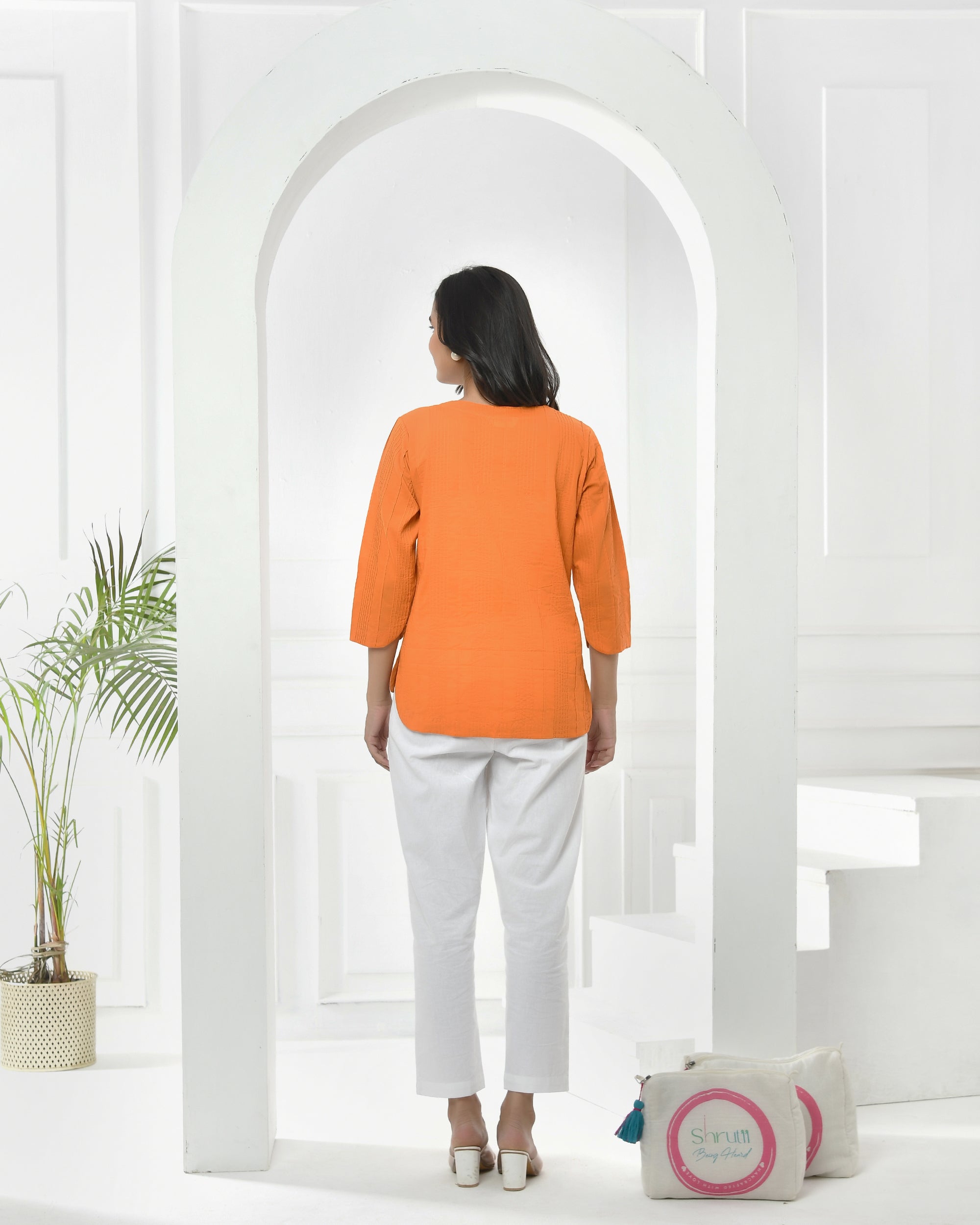 Tangy Orange Everyday Cotton Top