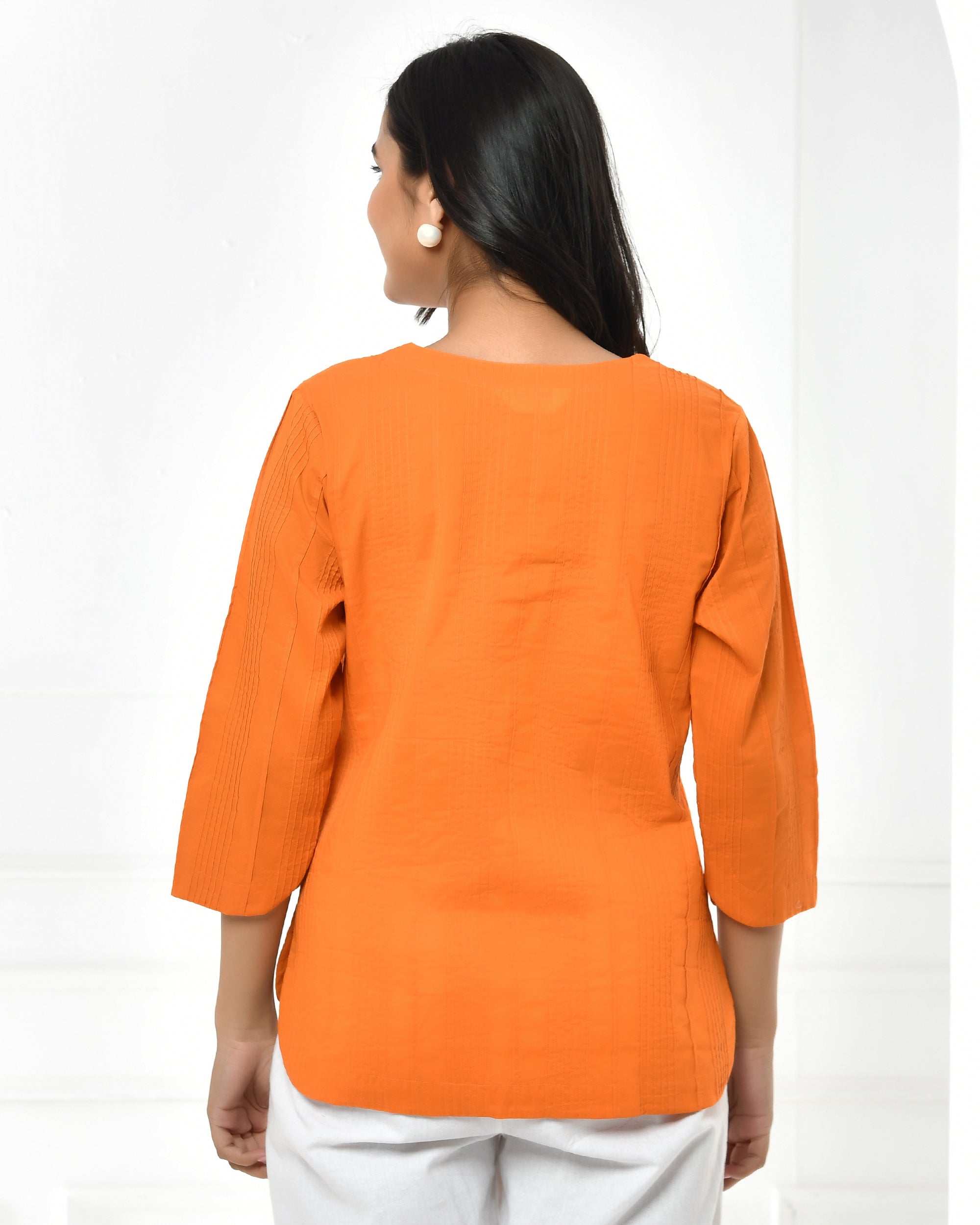 Tangy Orange Everyday Cotton Top
