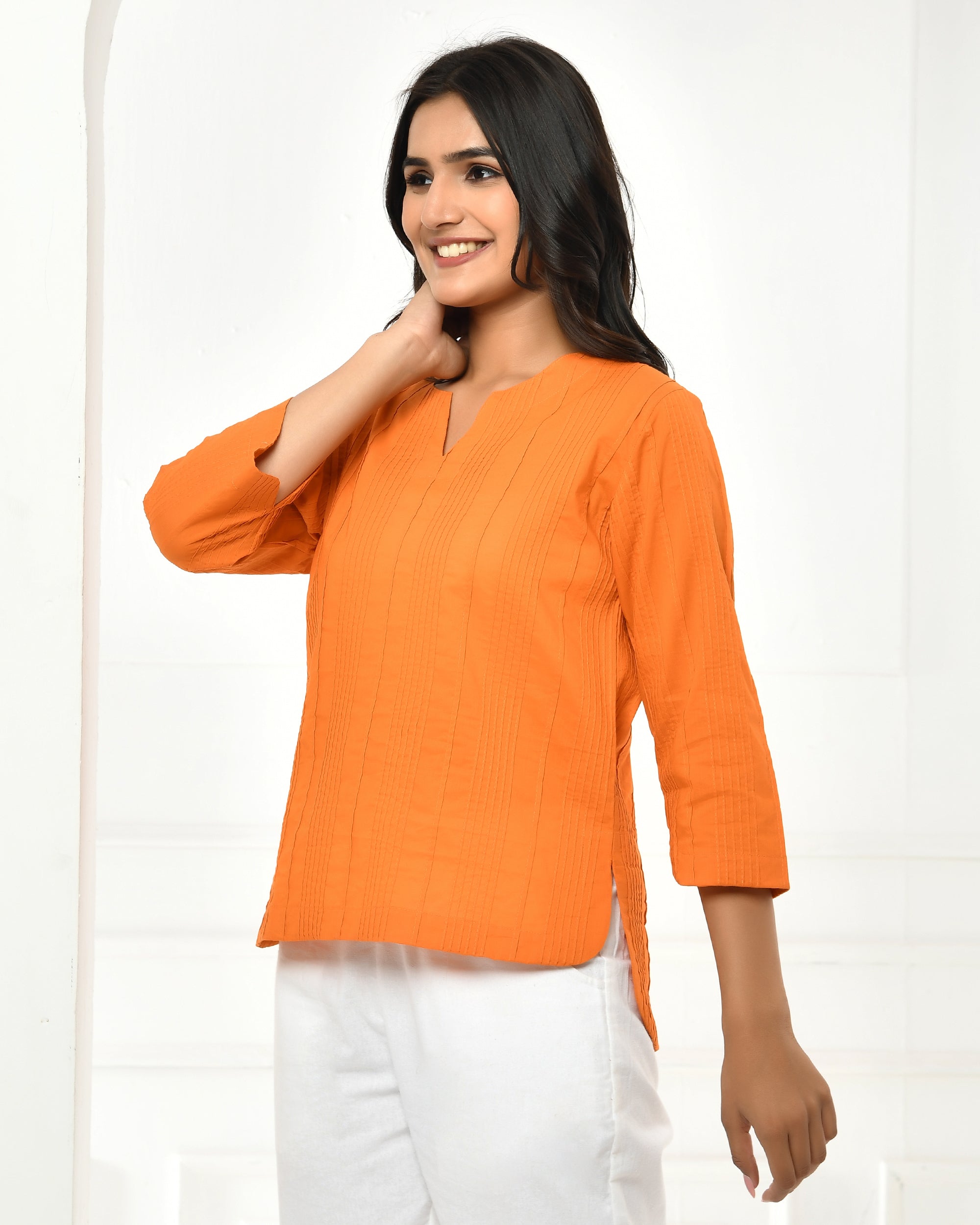 Tangy Orange Everyday Cotton Top
