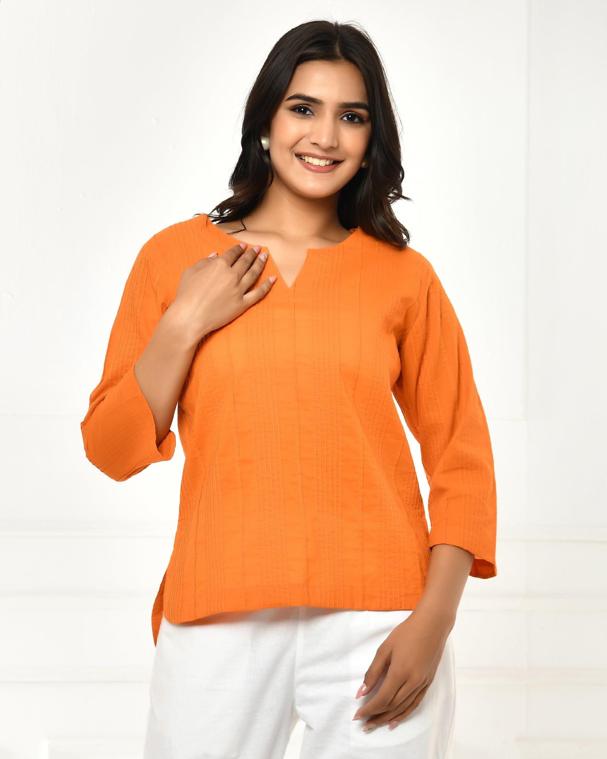 Tangy Orange Everyday Cotton Top