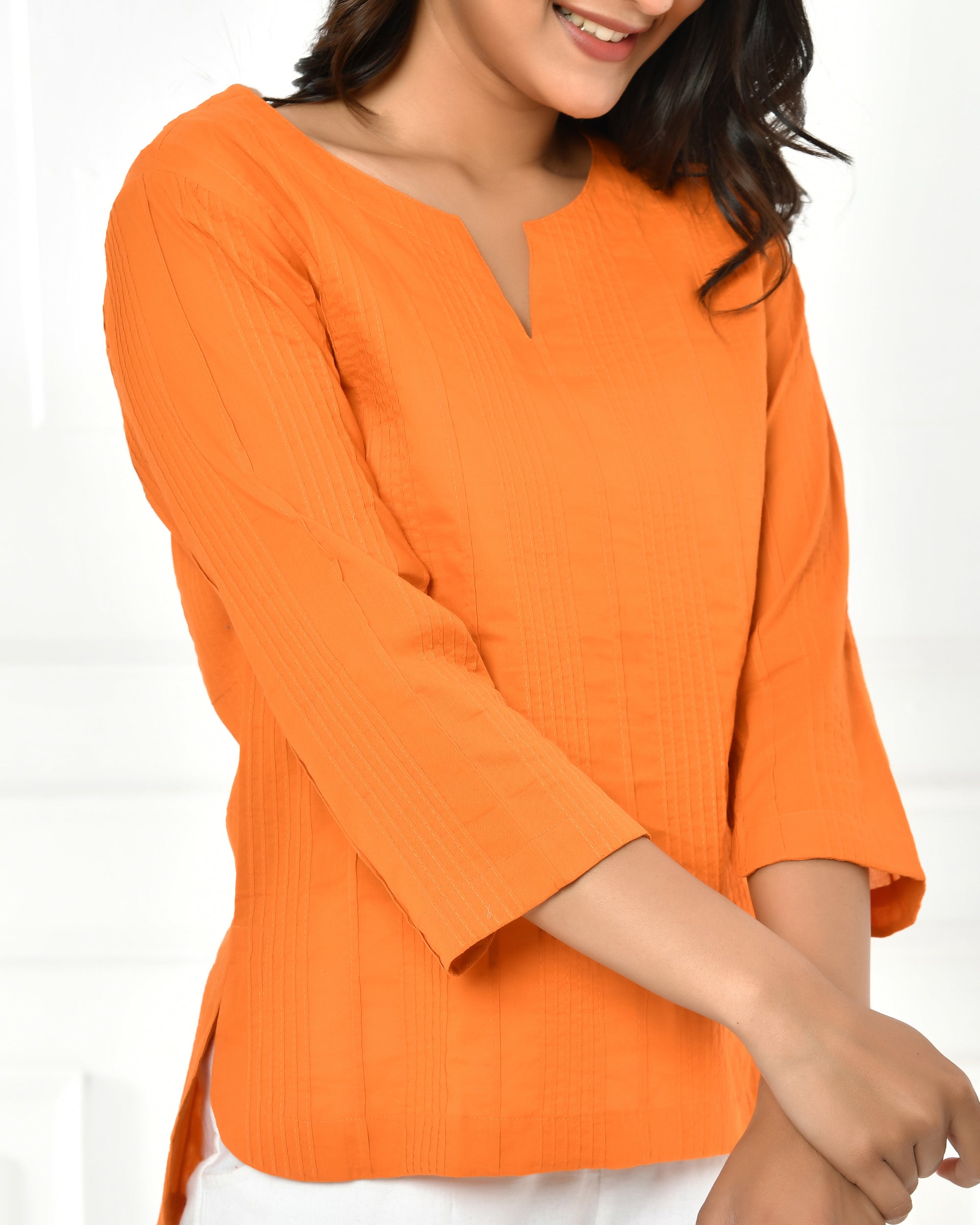 Tangy Orange Everyday Cotton Top
