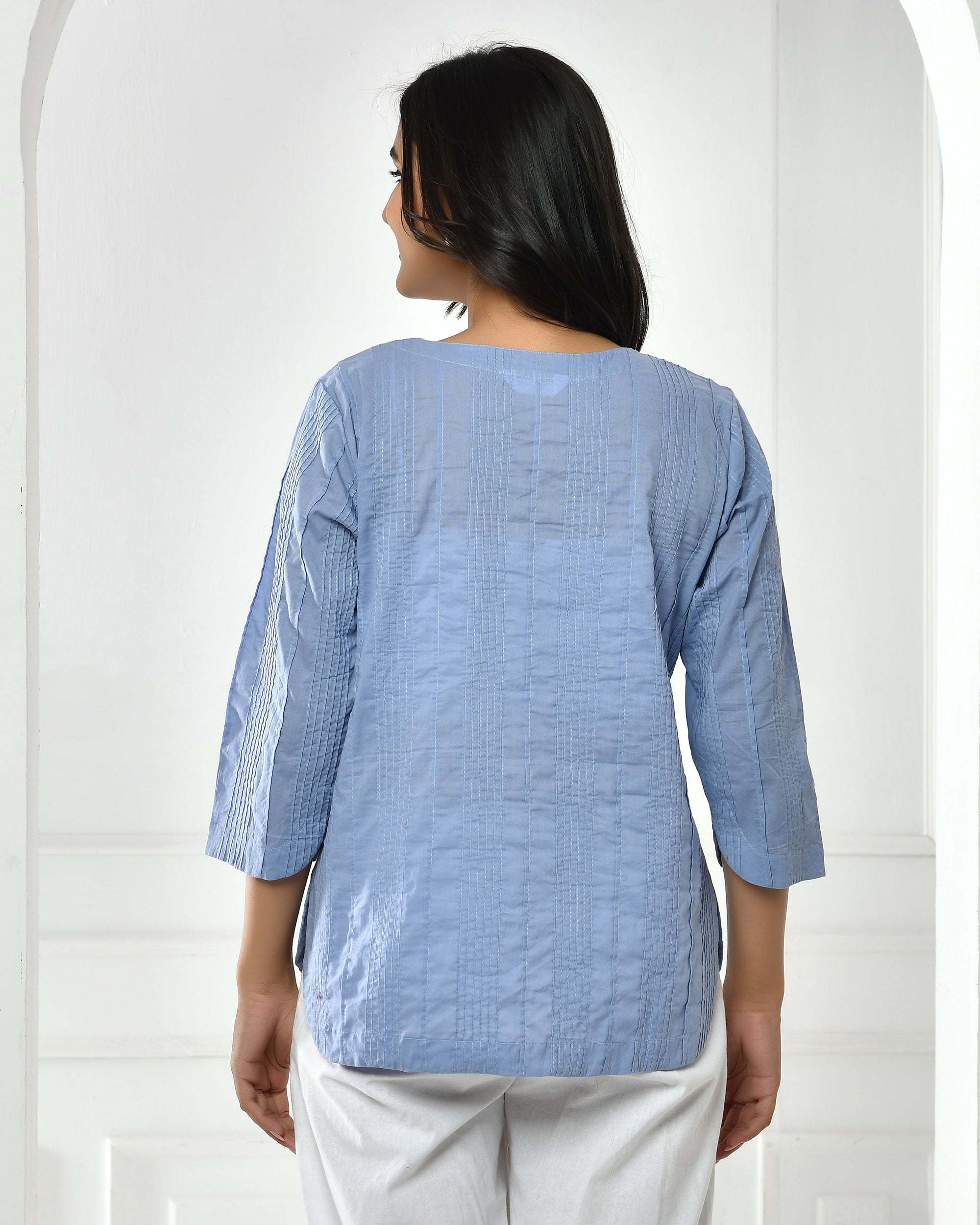Sky Blue Everyday Cotton Top
