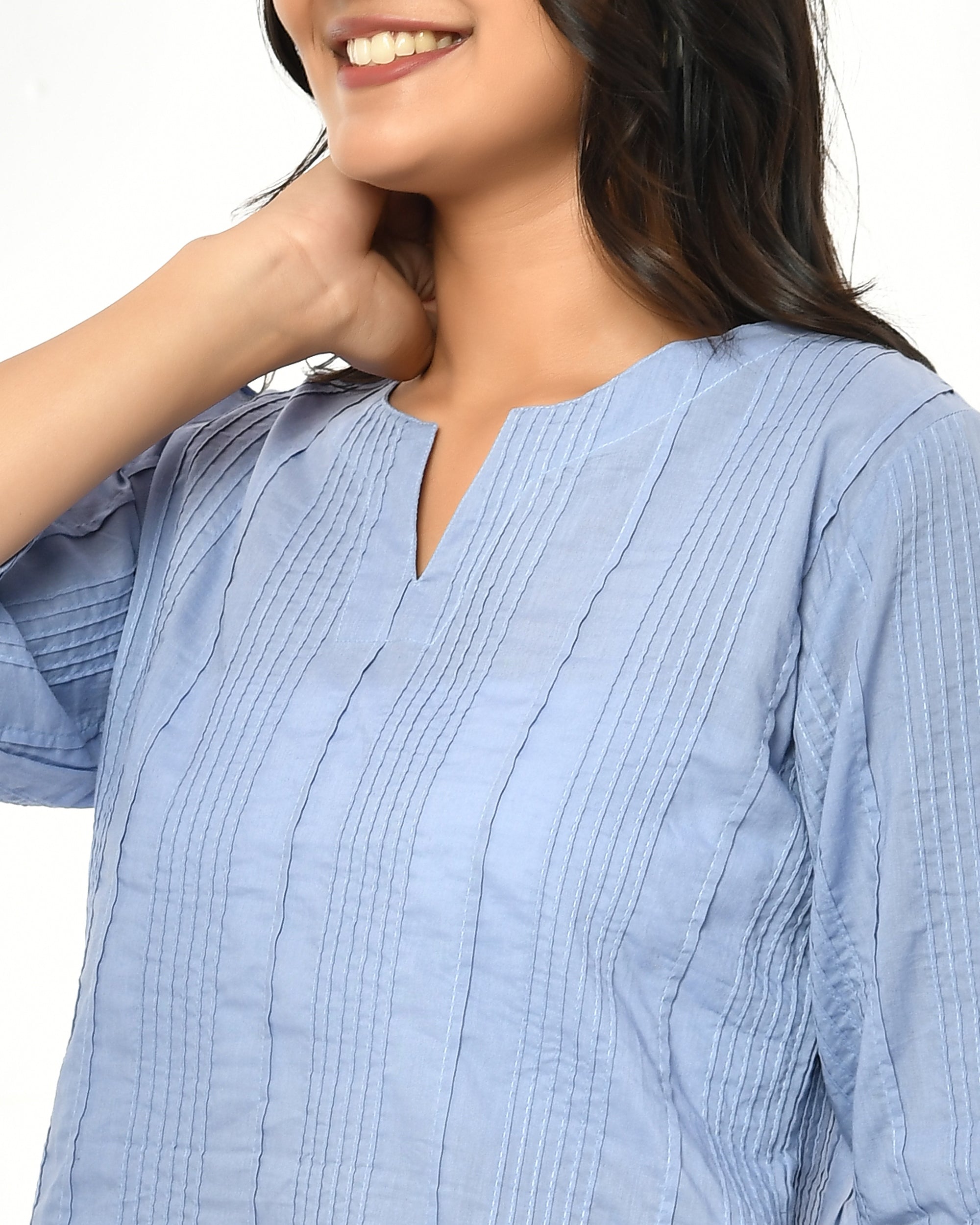 Sky Blue Everyday Cotton Top