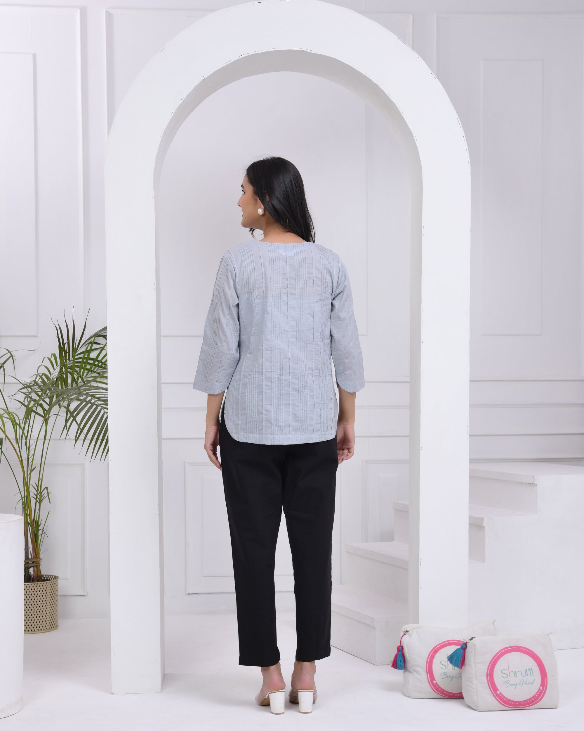 Light Grey Everyday Cotton Top