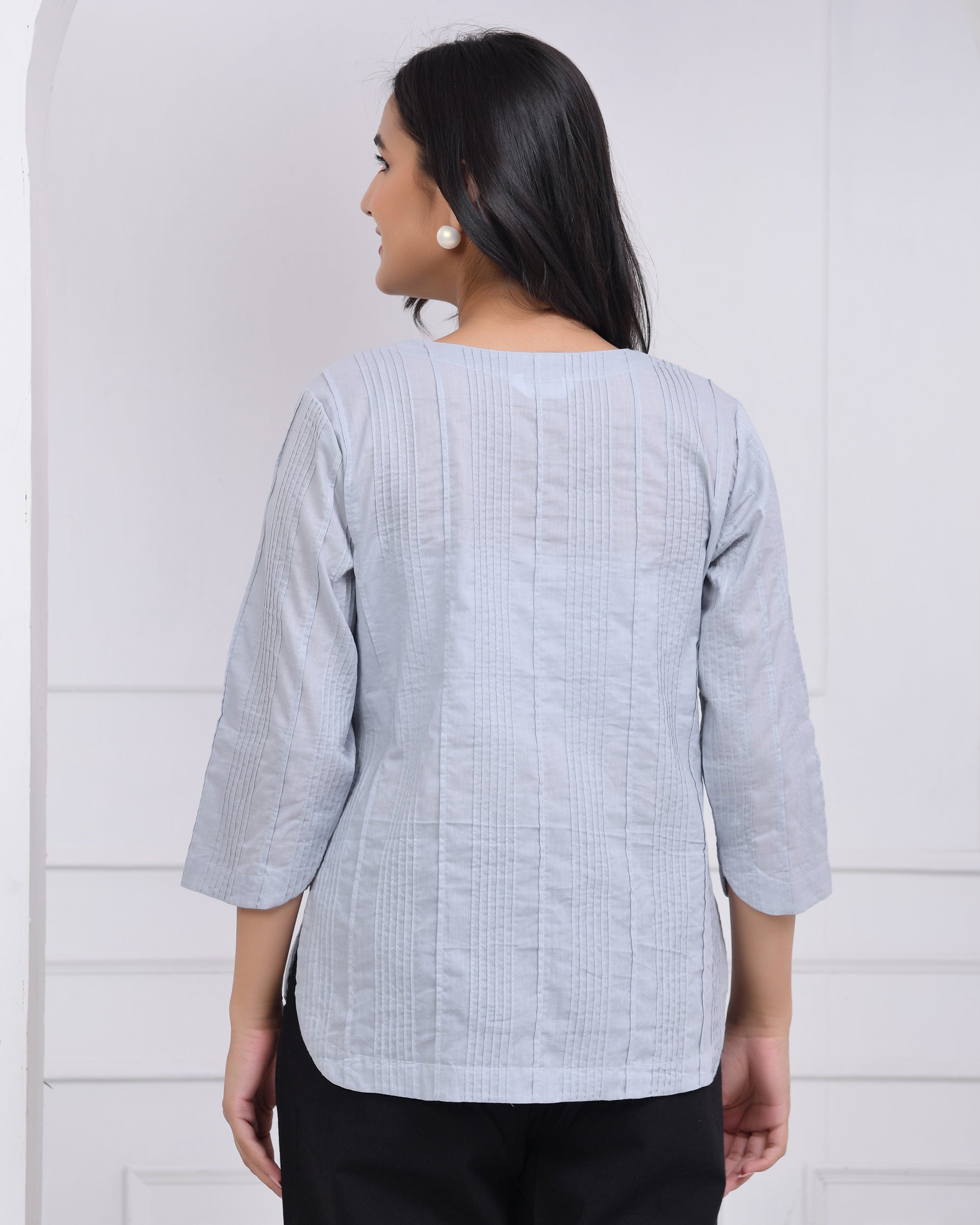 Light Grey Everyday Cotton Top