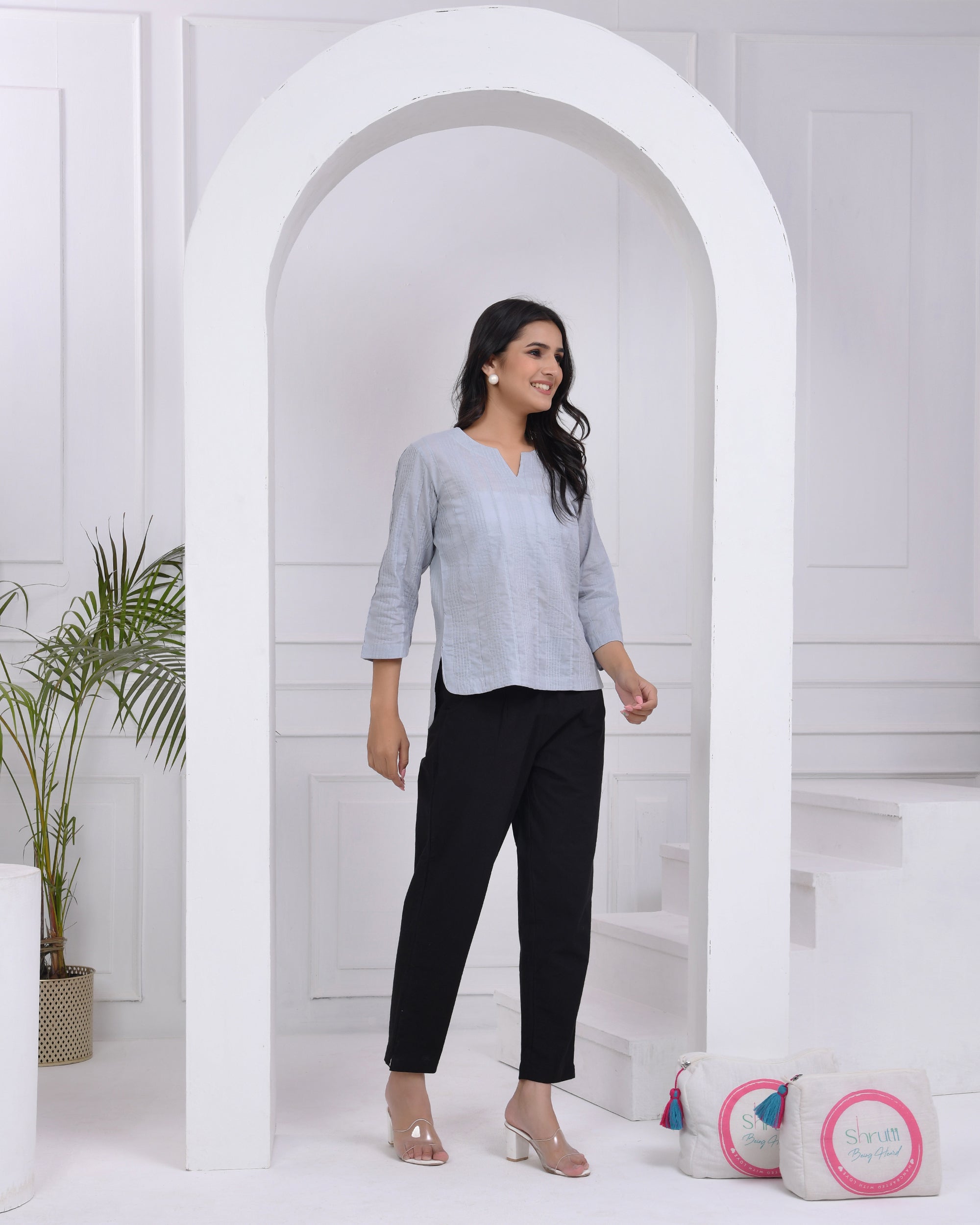 Light Grey Everyday Cotton Top