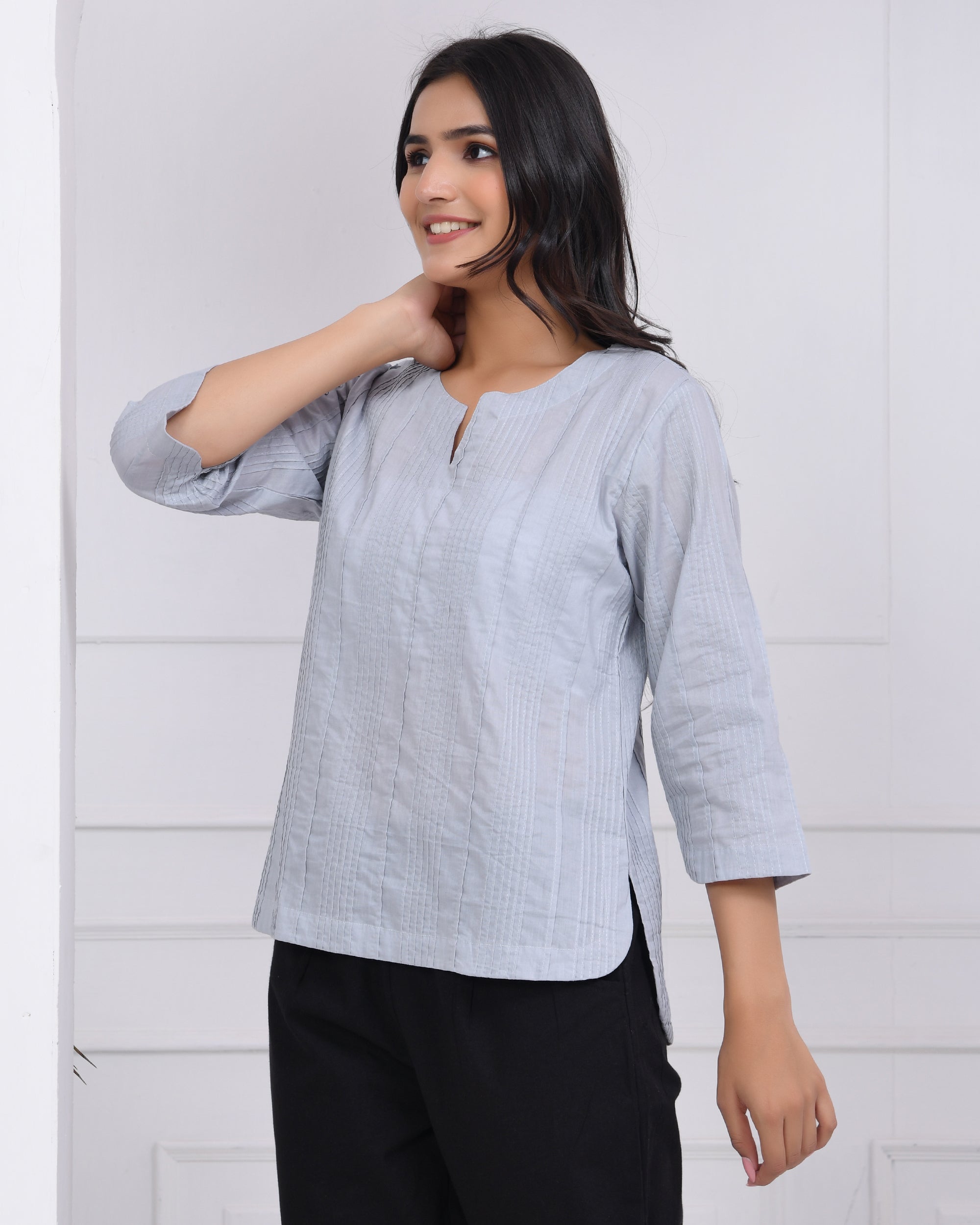 Light Grey Everyday Cotton Top
