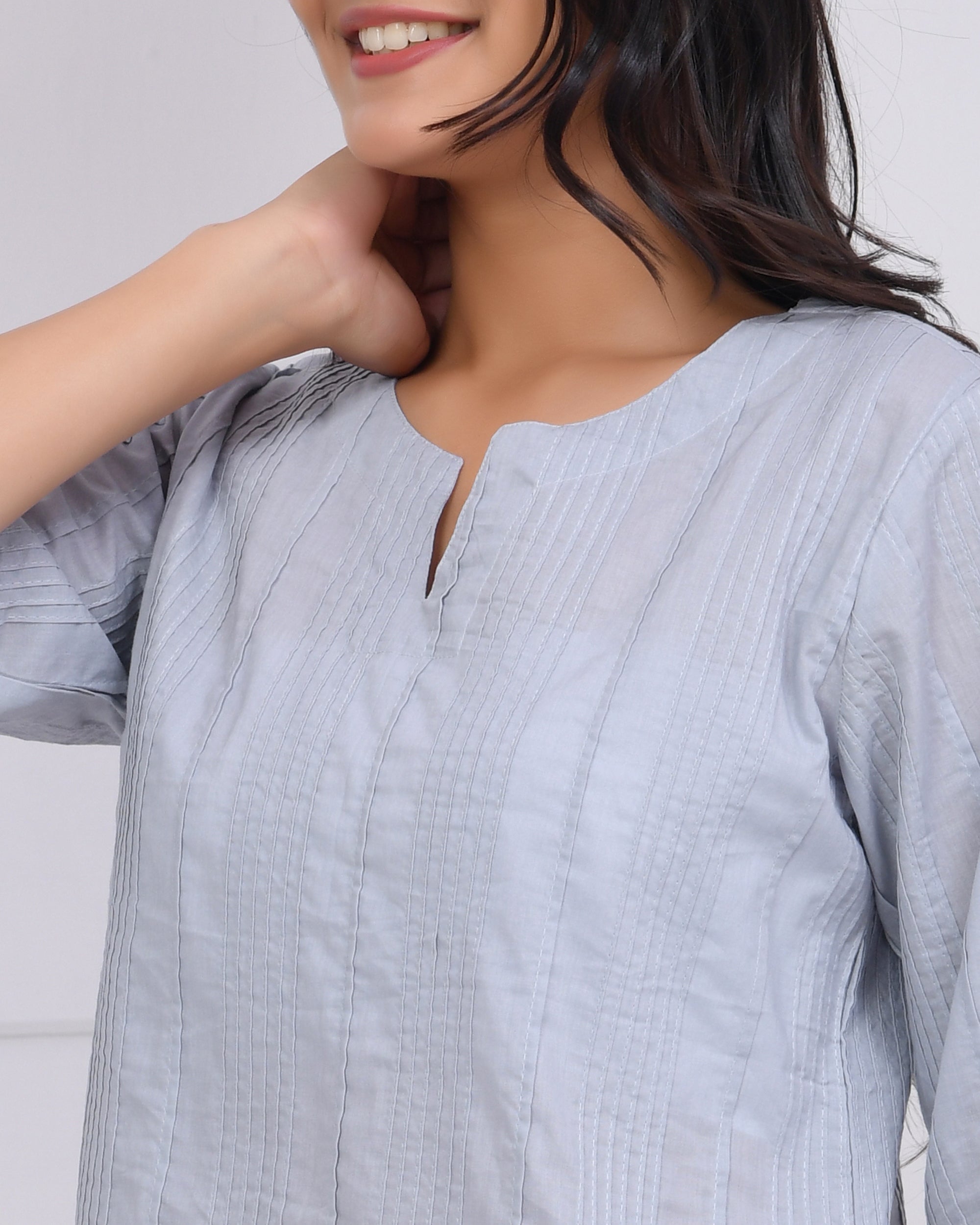 Light Grey Everyday Cotton Top