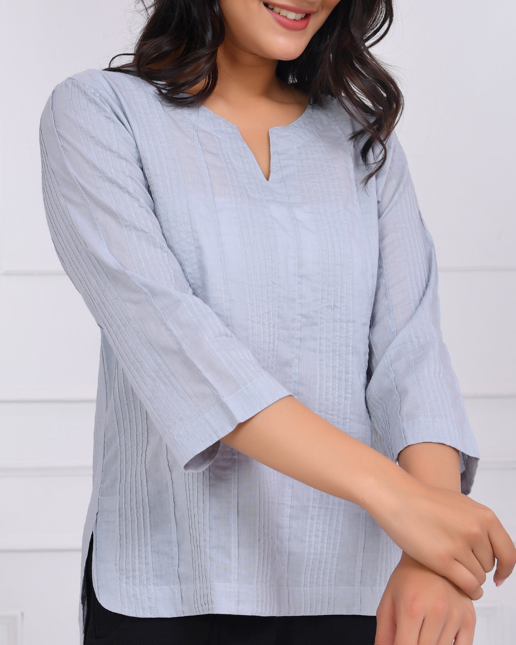 Light Grey Everyday Cotton Top