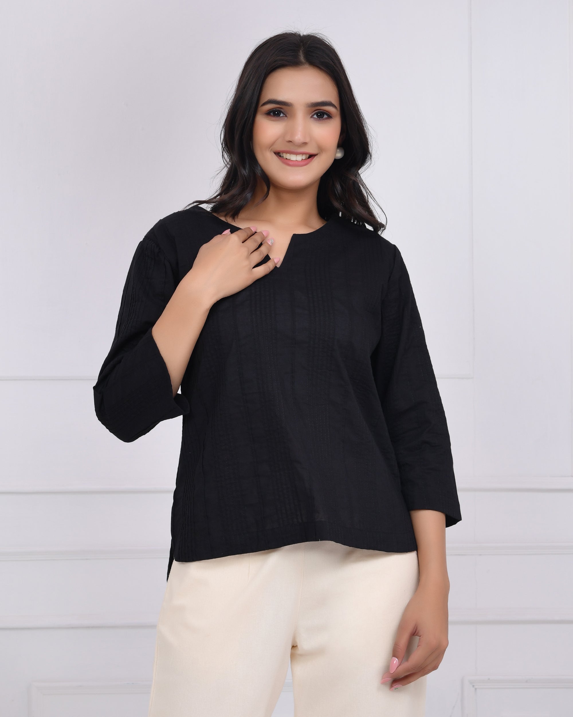 Kohl Black Everyday Cotton Top