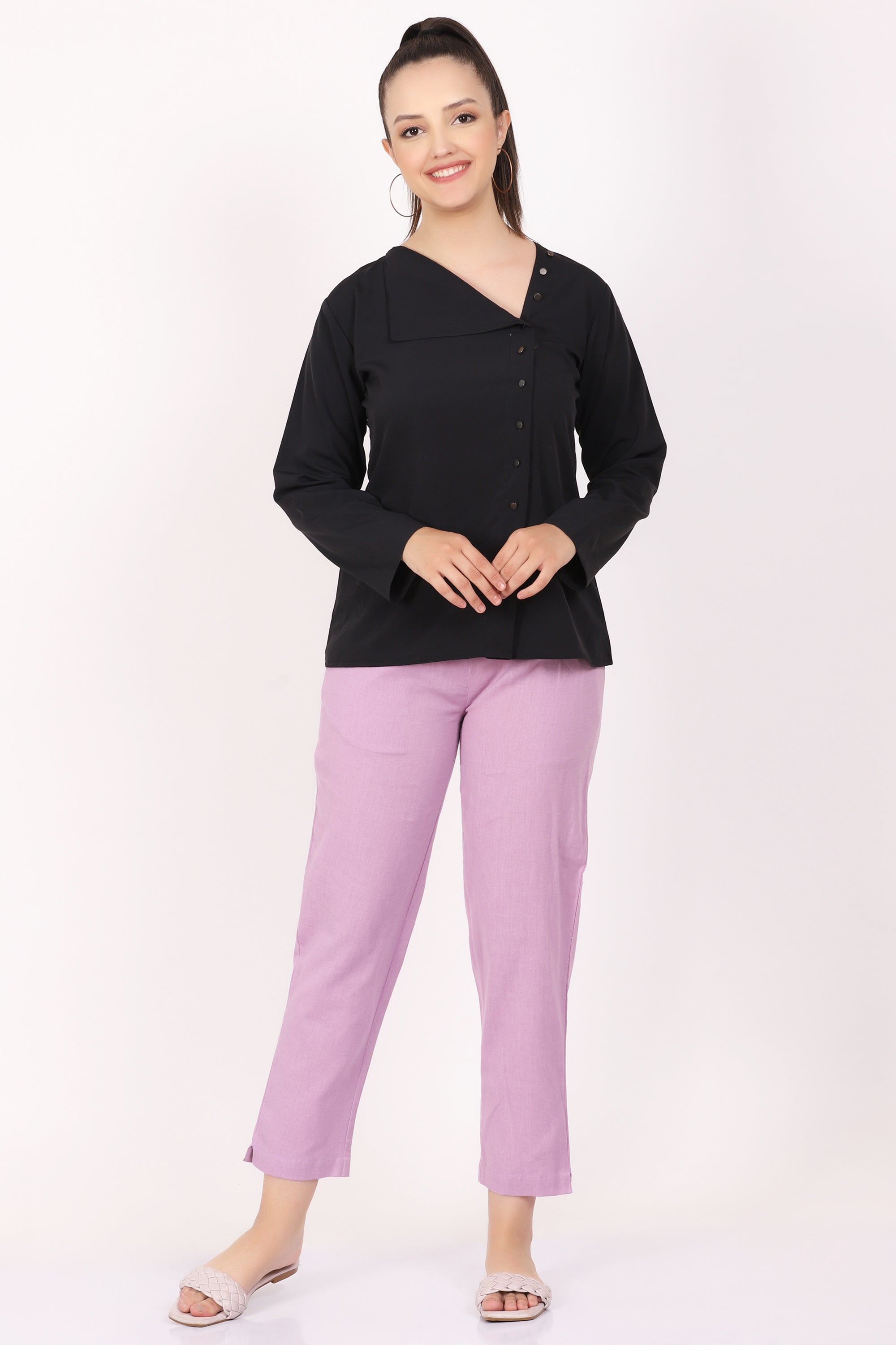 Apartment Pant - Alpine Weight - Hyacinth with Lilac Damask X