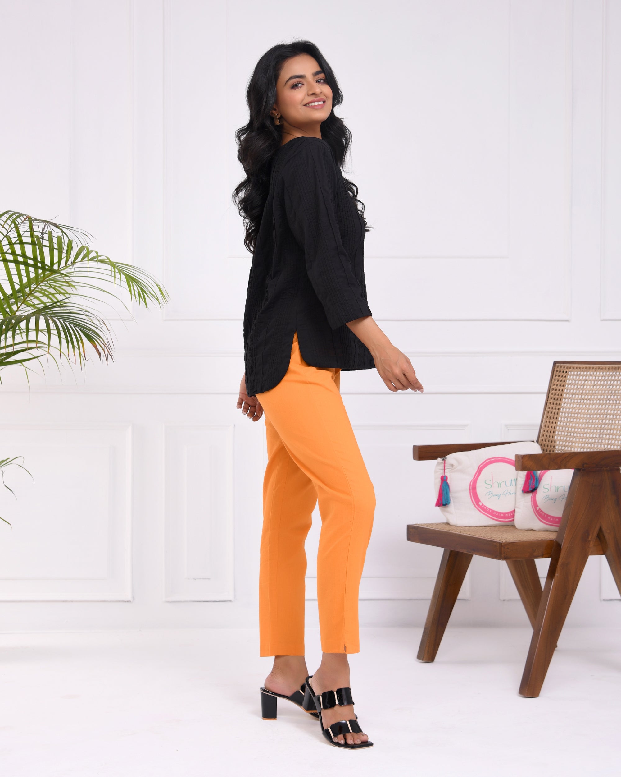 Messy Mustard Cotton Pants