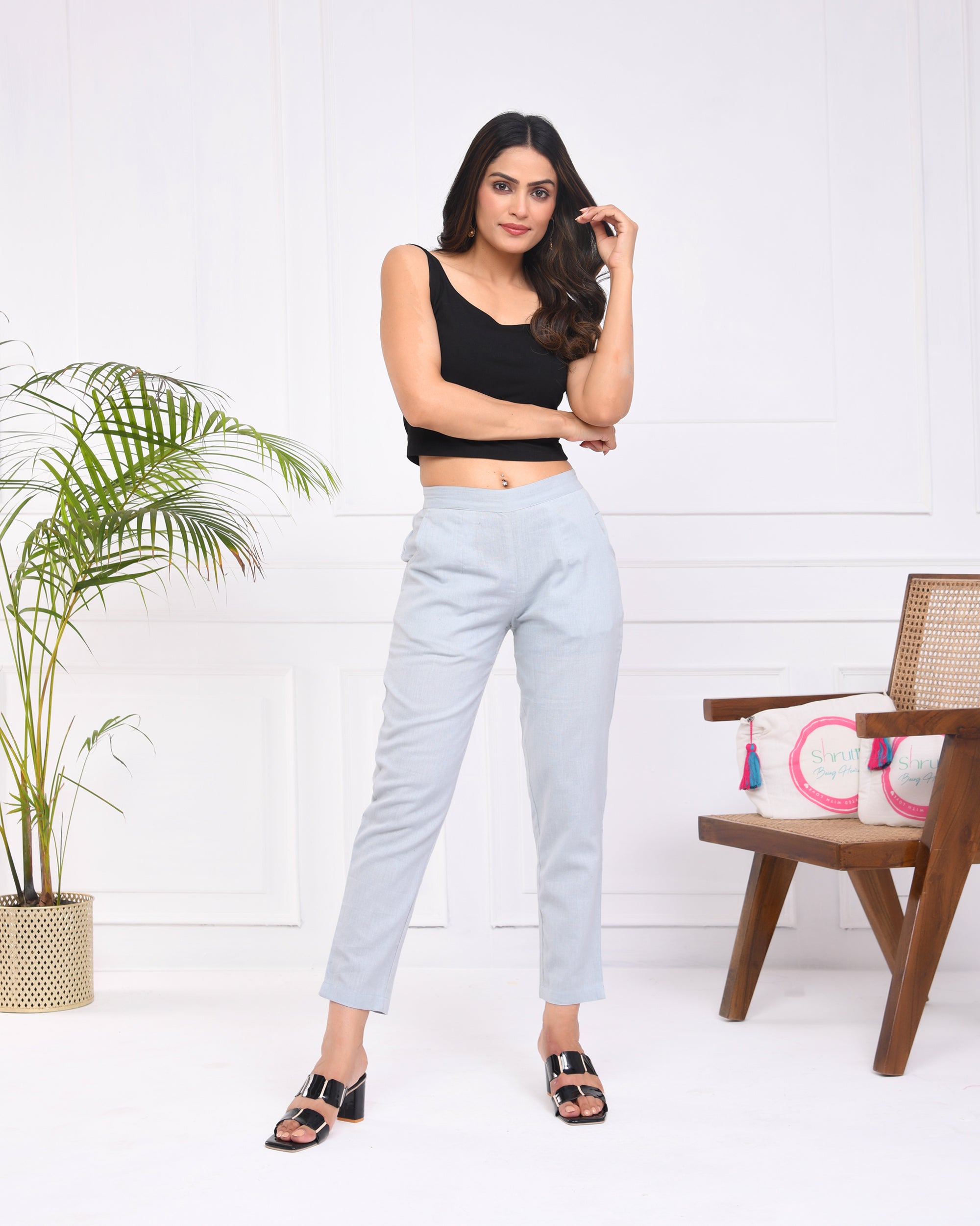 Light Grey Airy Linen Pants