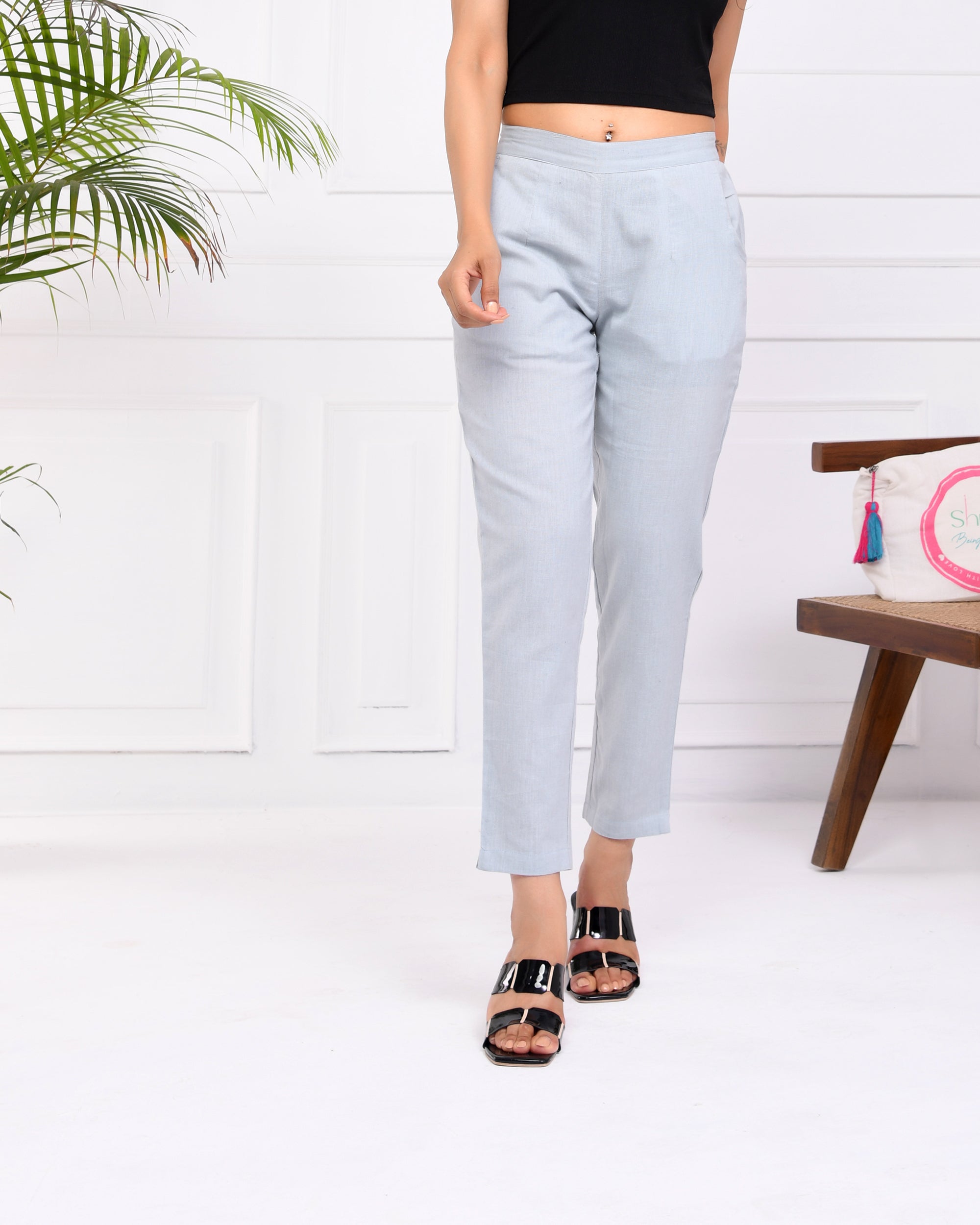 Light Grey Airy Linen Pants