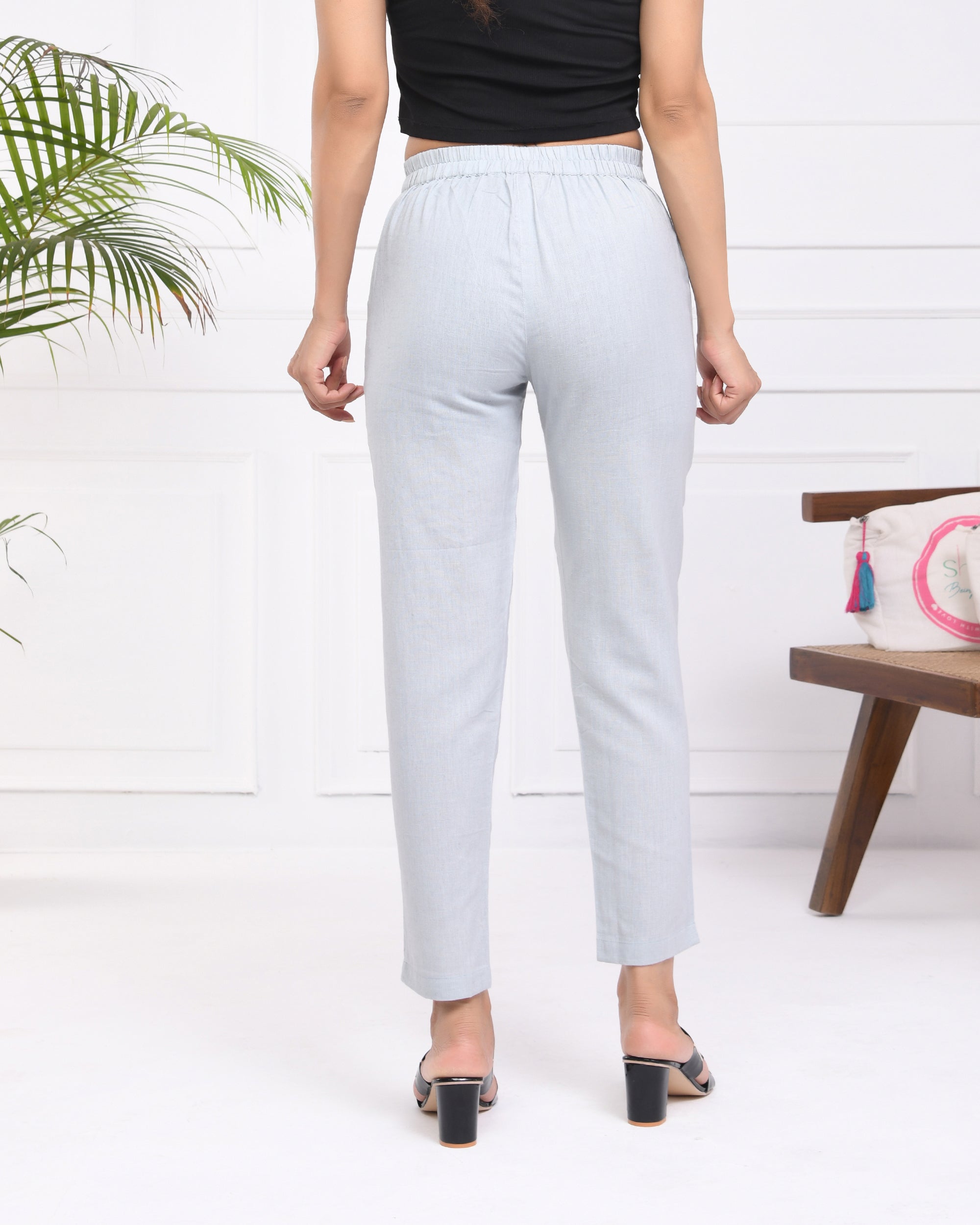 Light Grey Airy Linen Pants