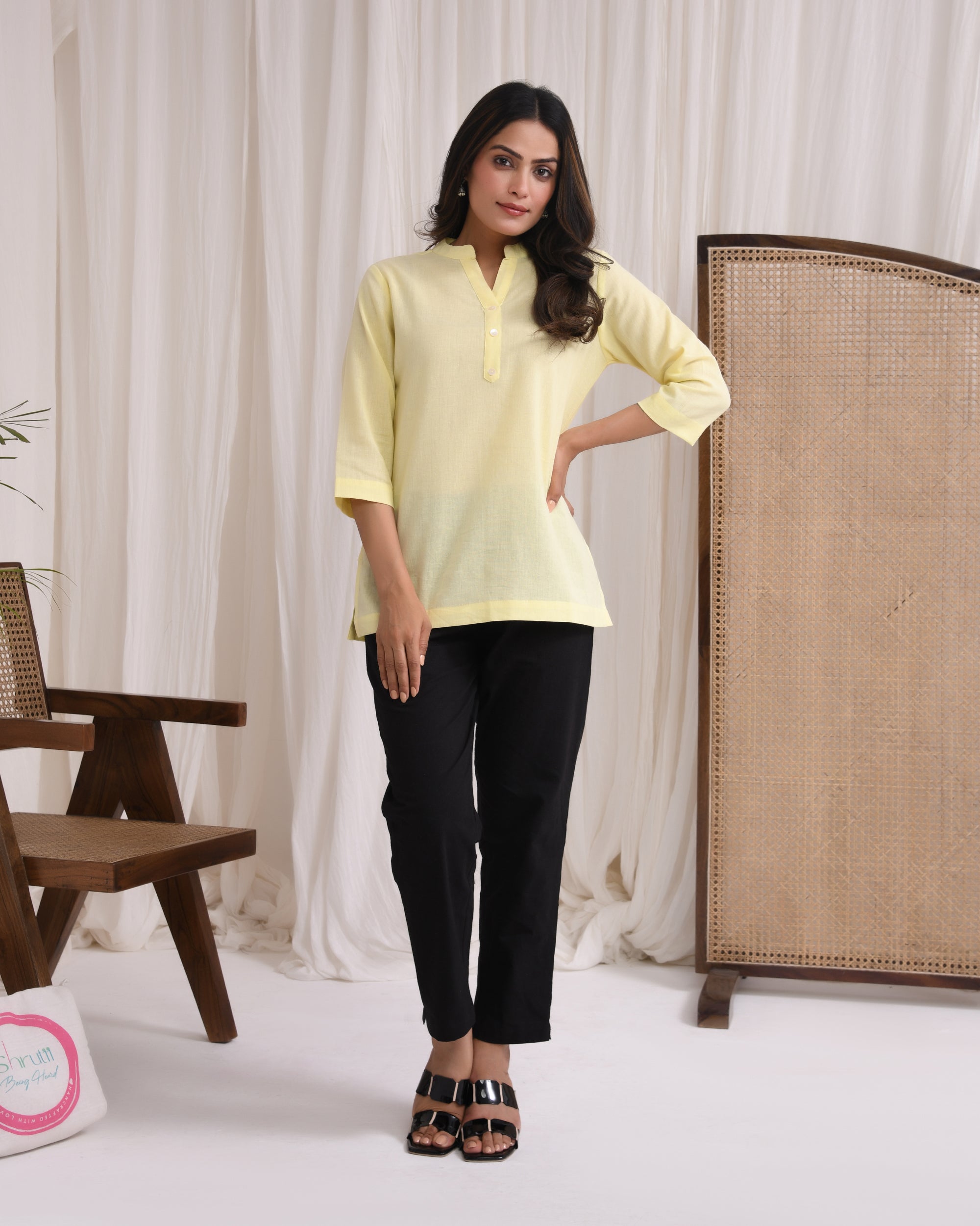 Lemonade Airy Linen Short Kurta