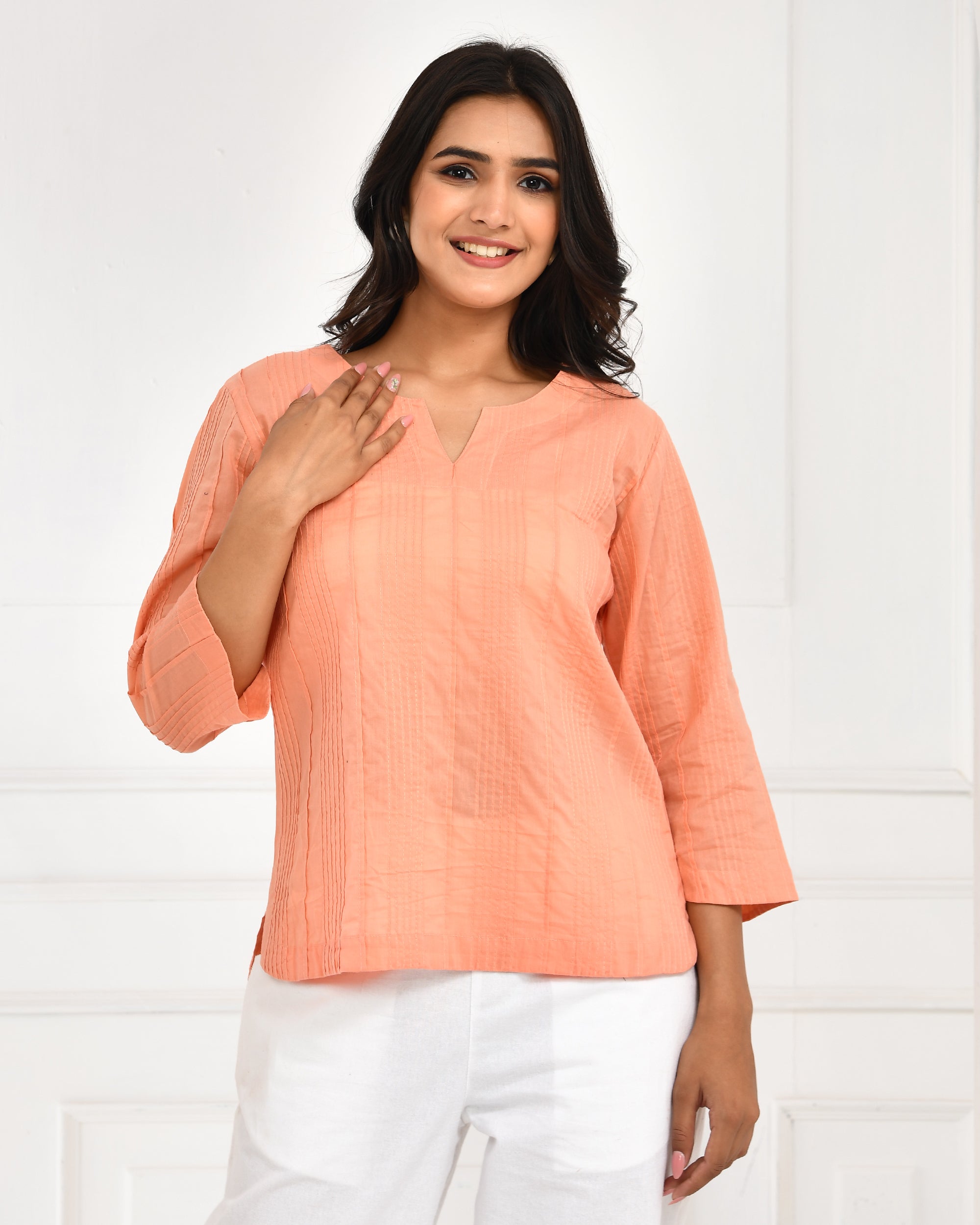 Peach Everyday Cotton Top