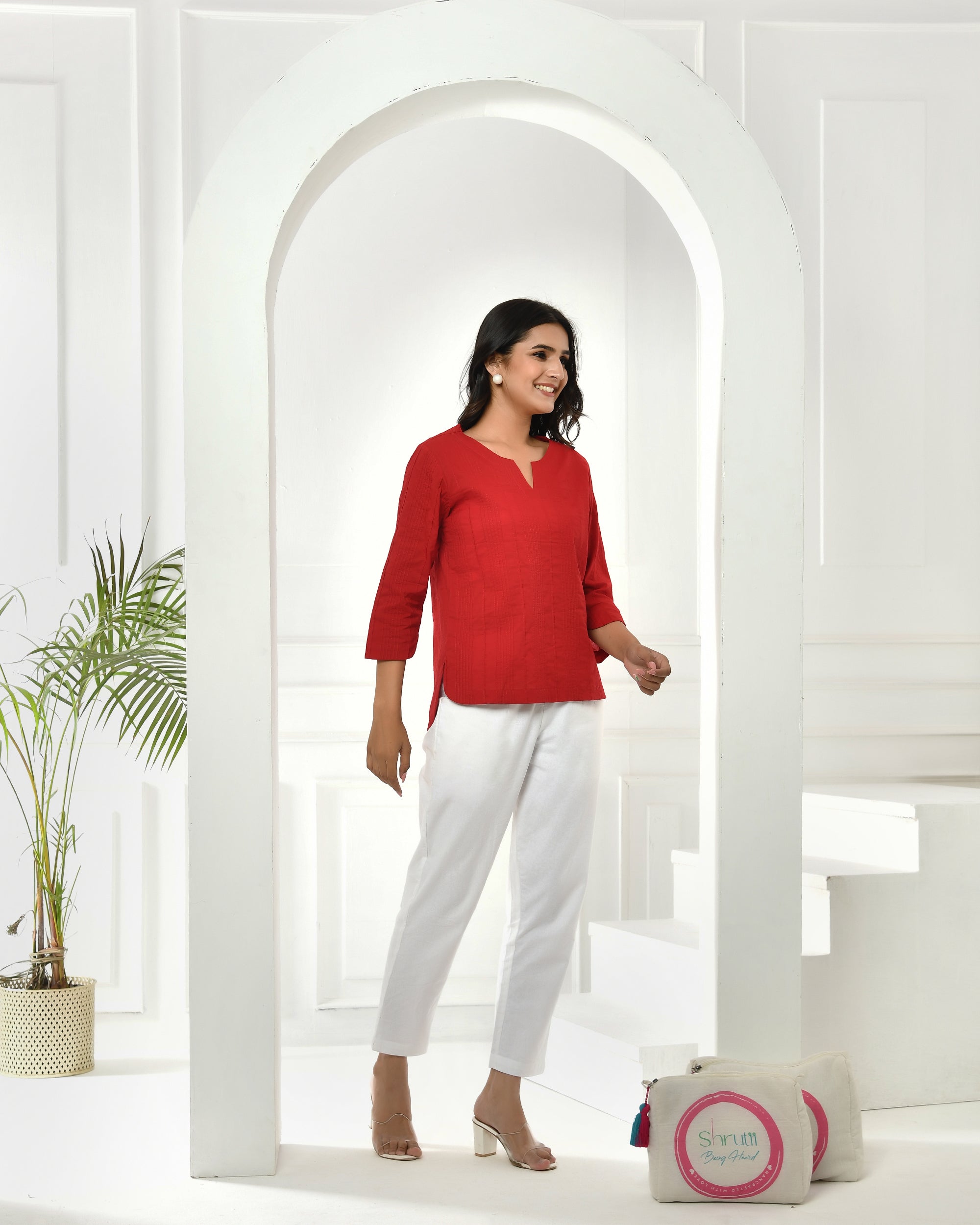Cherry Red Everyday Cotton Top