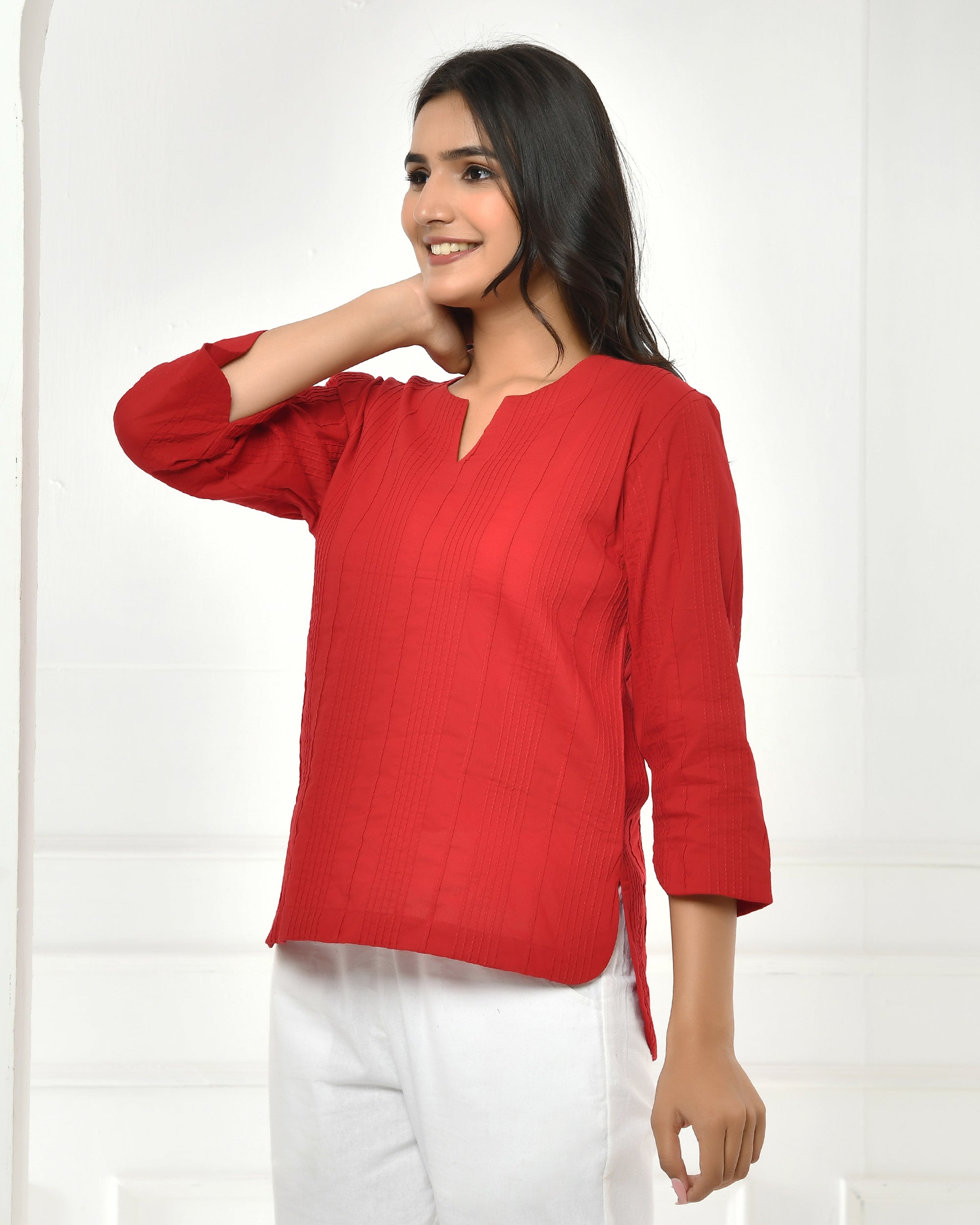 Cherry Red Everyday Cotton Top