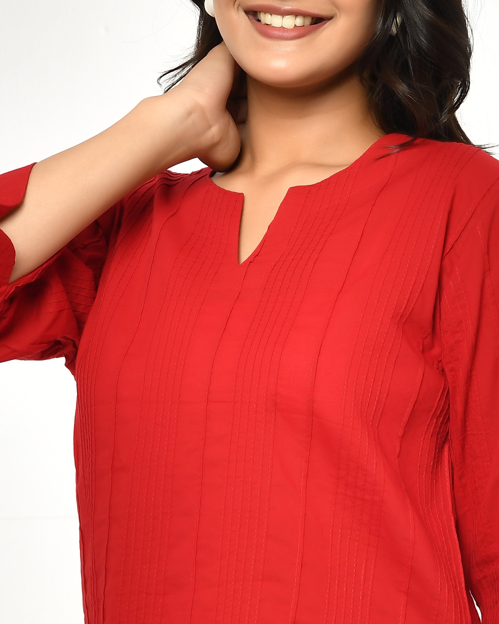 Cherry Red Everyday Cotton Top