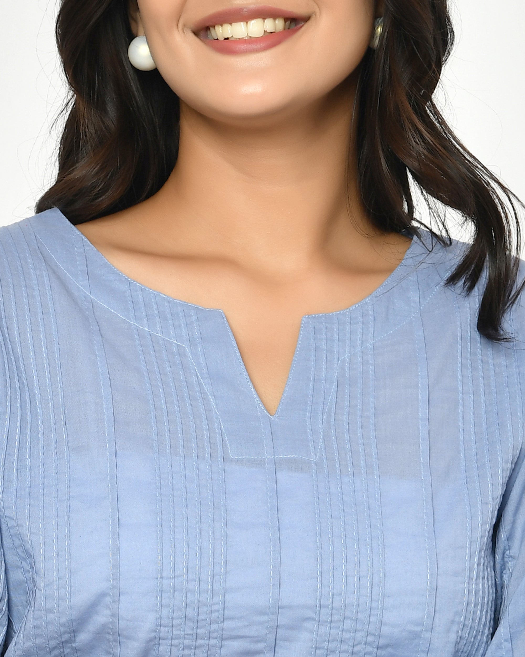 Sky Blue Everyday Cotton Top